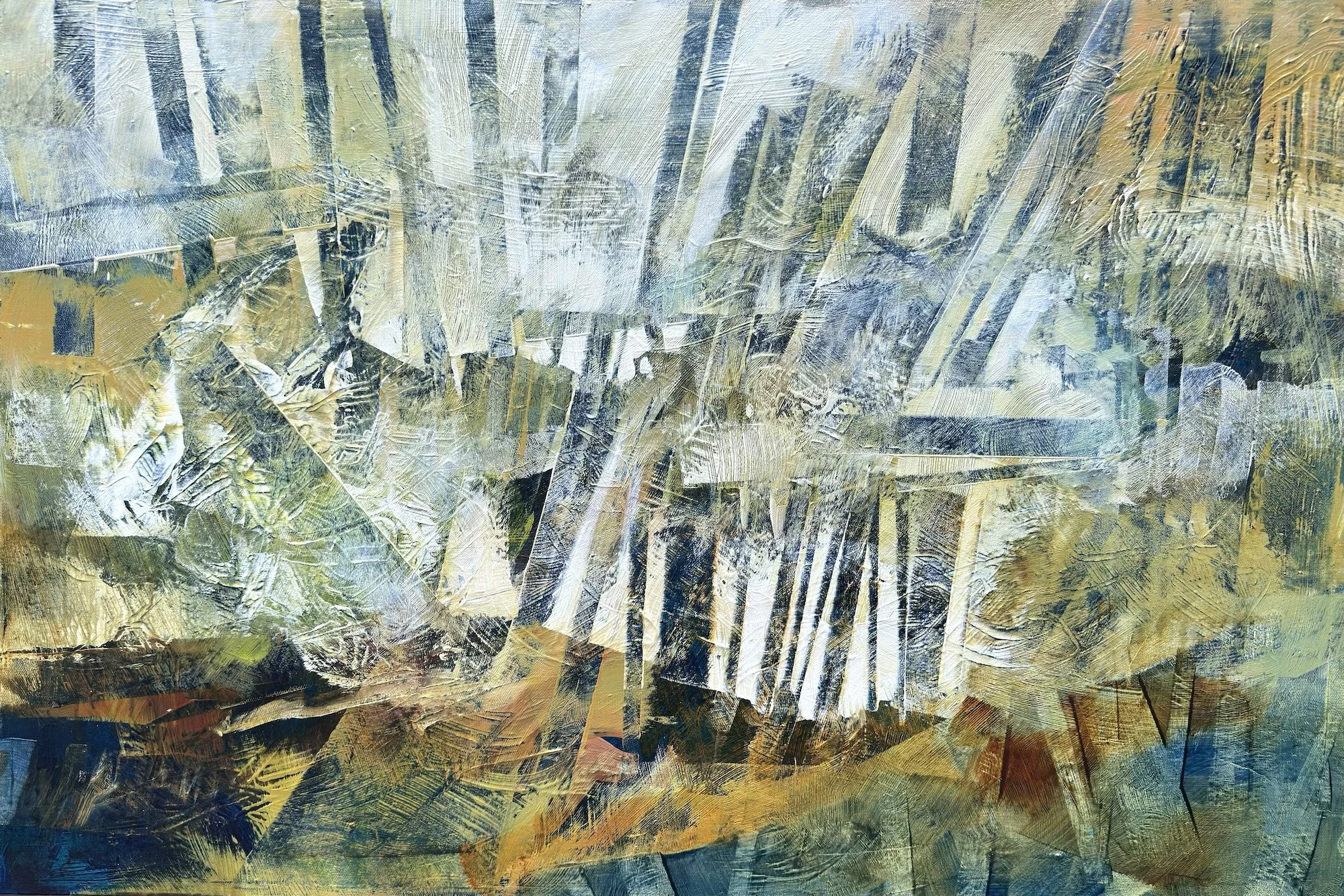 WHERE LIGHT BREAKS - 36W x 24H x 1.5D "
Acrylic on gallery wrapped canvas