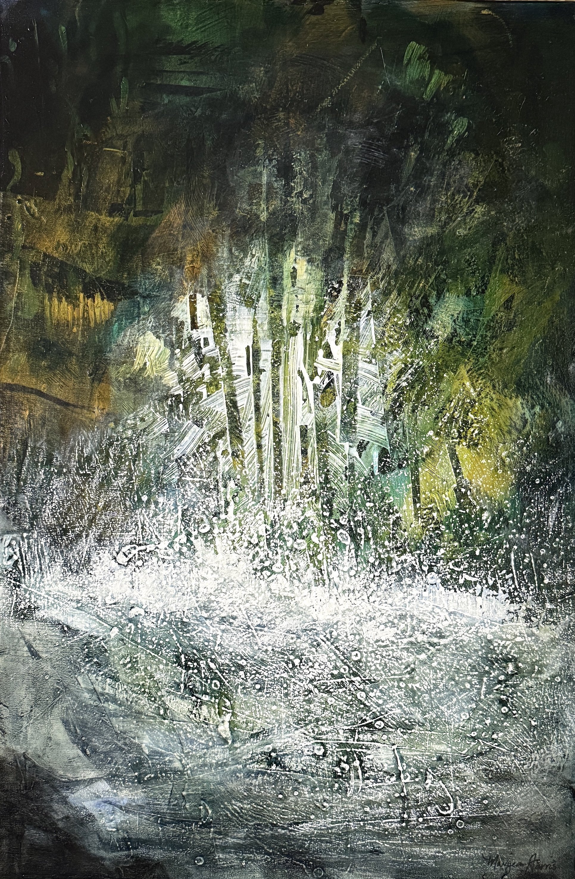 AFTER THE RAIN - 24W x 36H x 1.5D" Acrylic/mixed media on gallery wrapped canvas