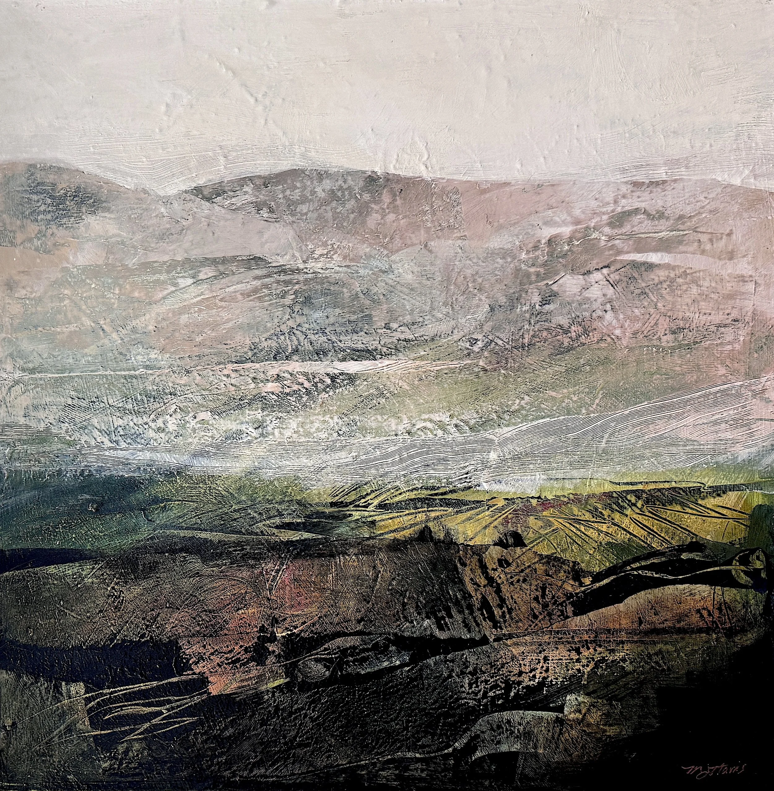 MISTY UPLANDS - acrylic on canvas -24x24"