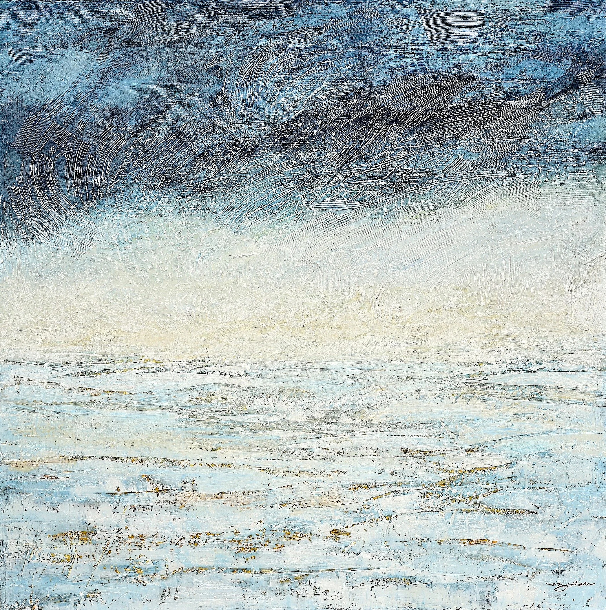 ON THE BEACH - acrylic on canvas 36x36"