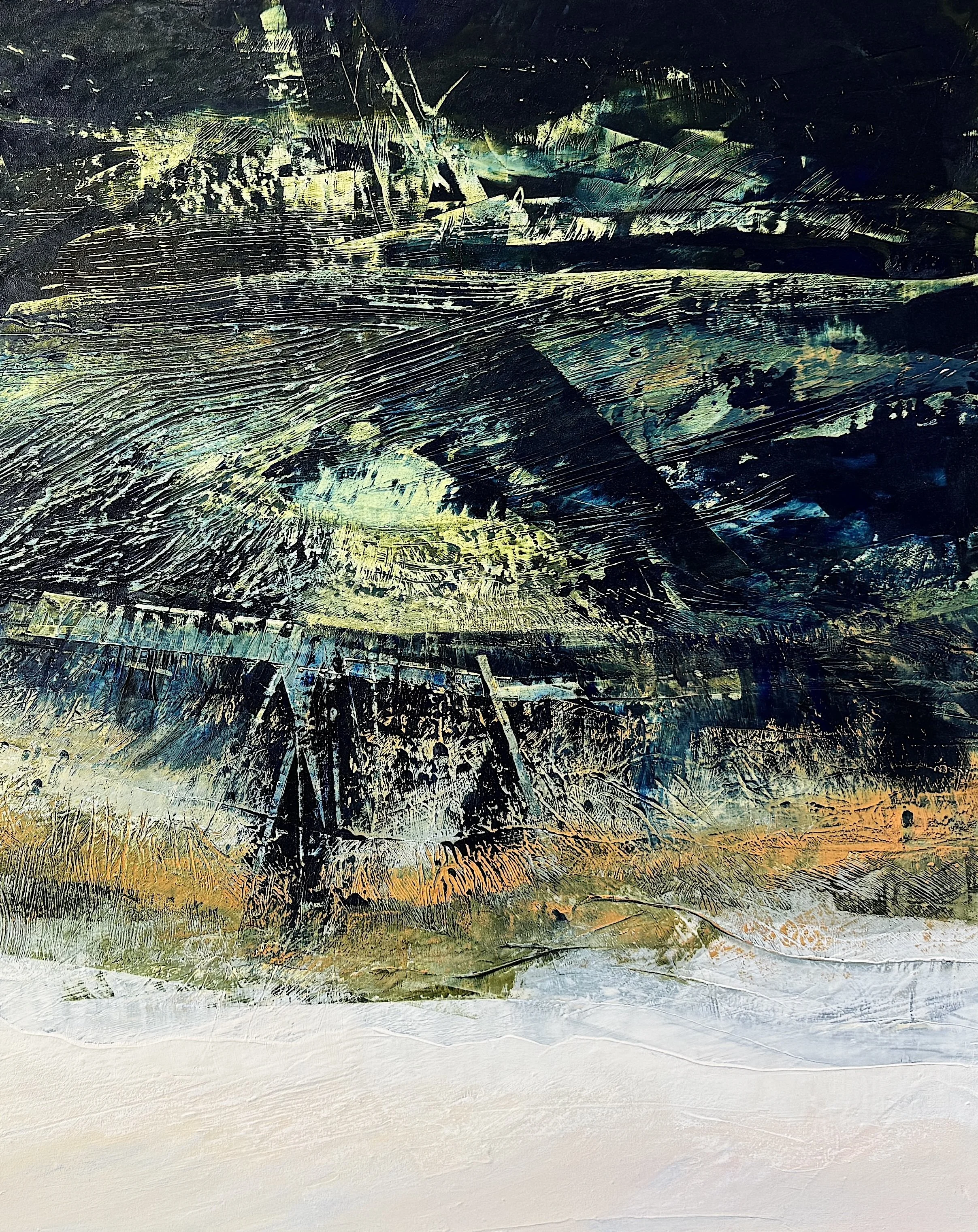 NEAR THE BEACH - acrylic on canvas - 36x24" 