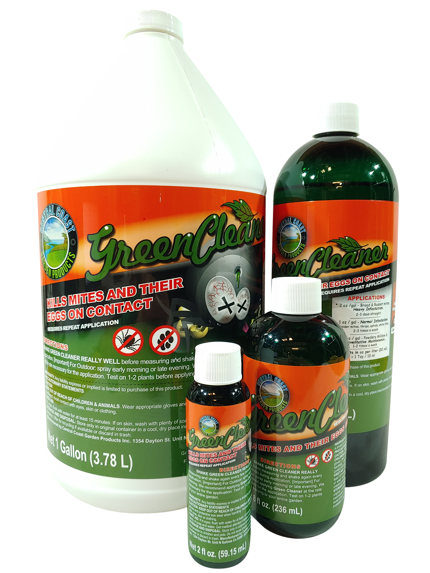 Green Cleaner concentrate in multiple container sizes