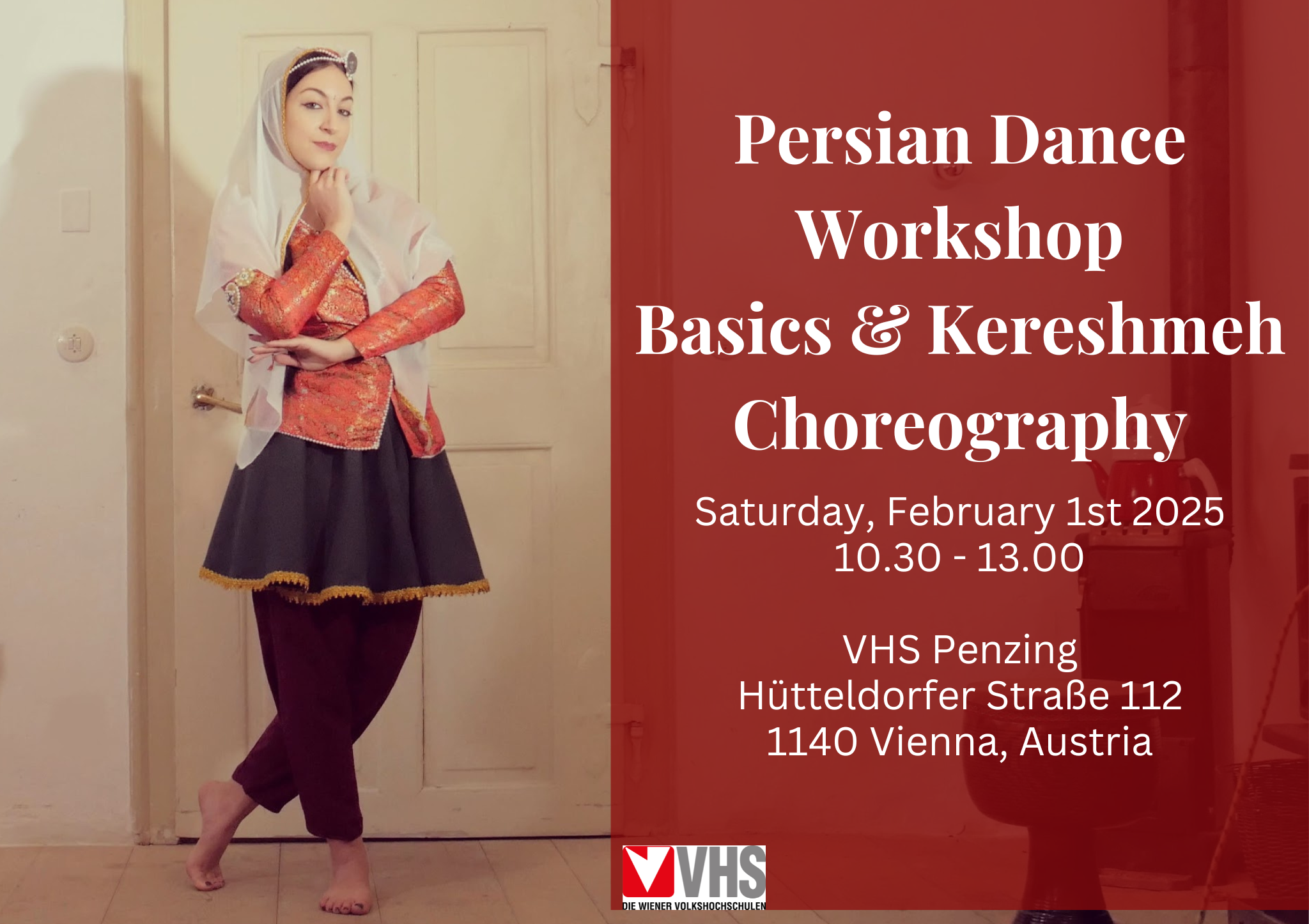 Persian Dance Workshop Basics & Fun Kereshmeh Choreography - VHS Penzing