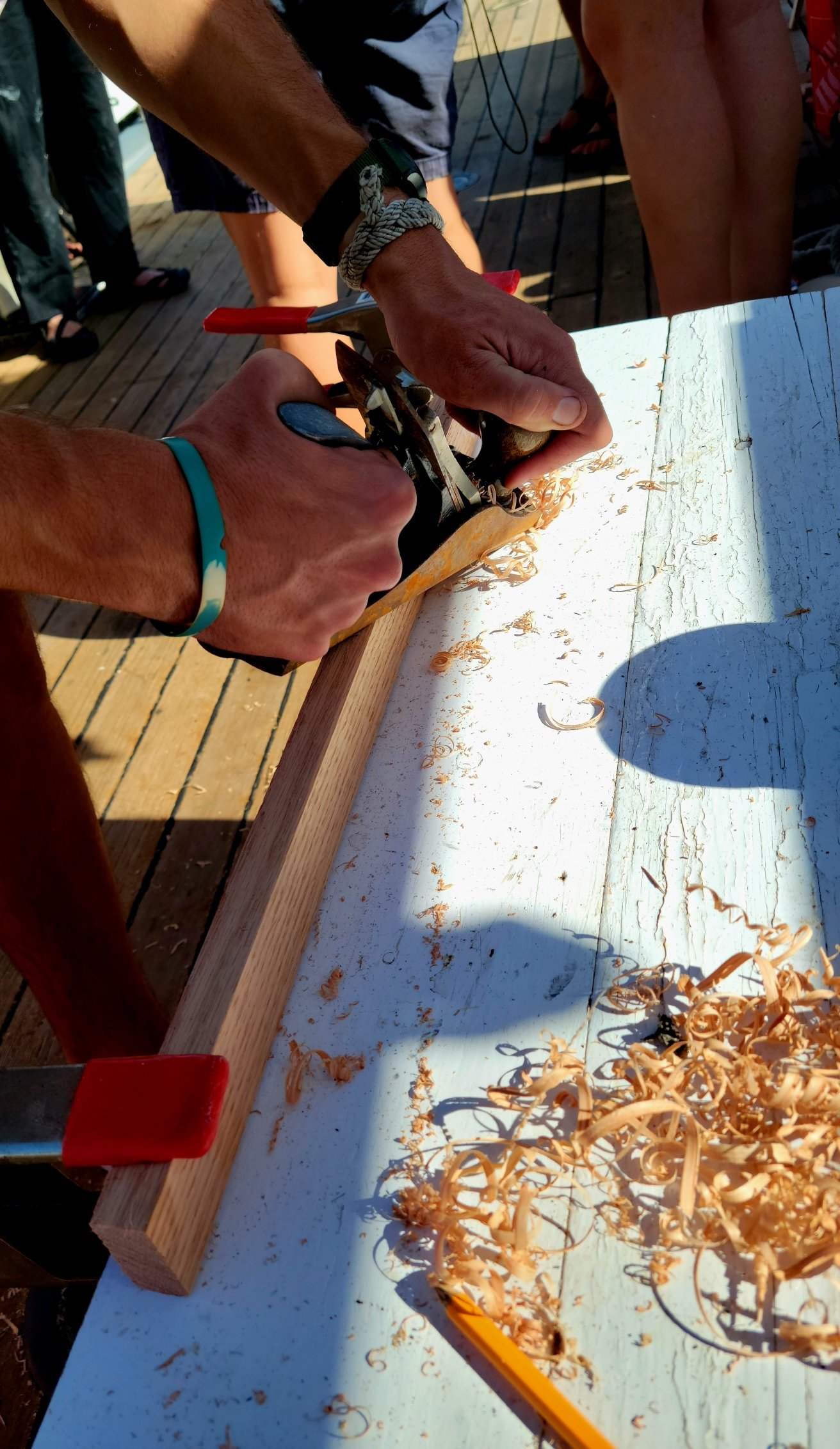 Sam working on new rat boards