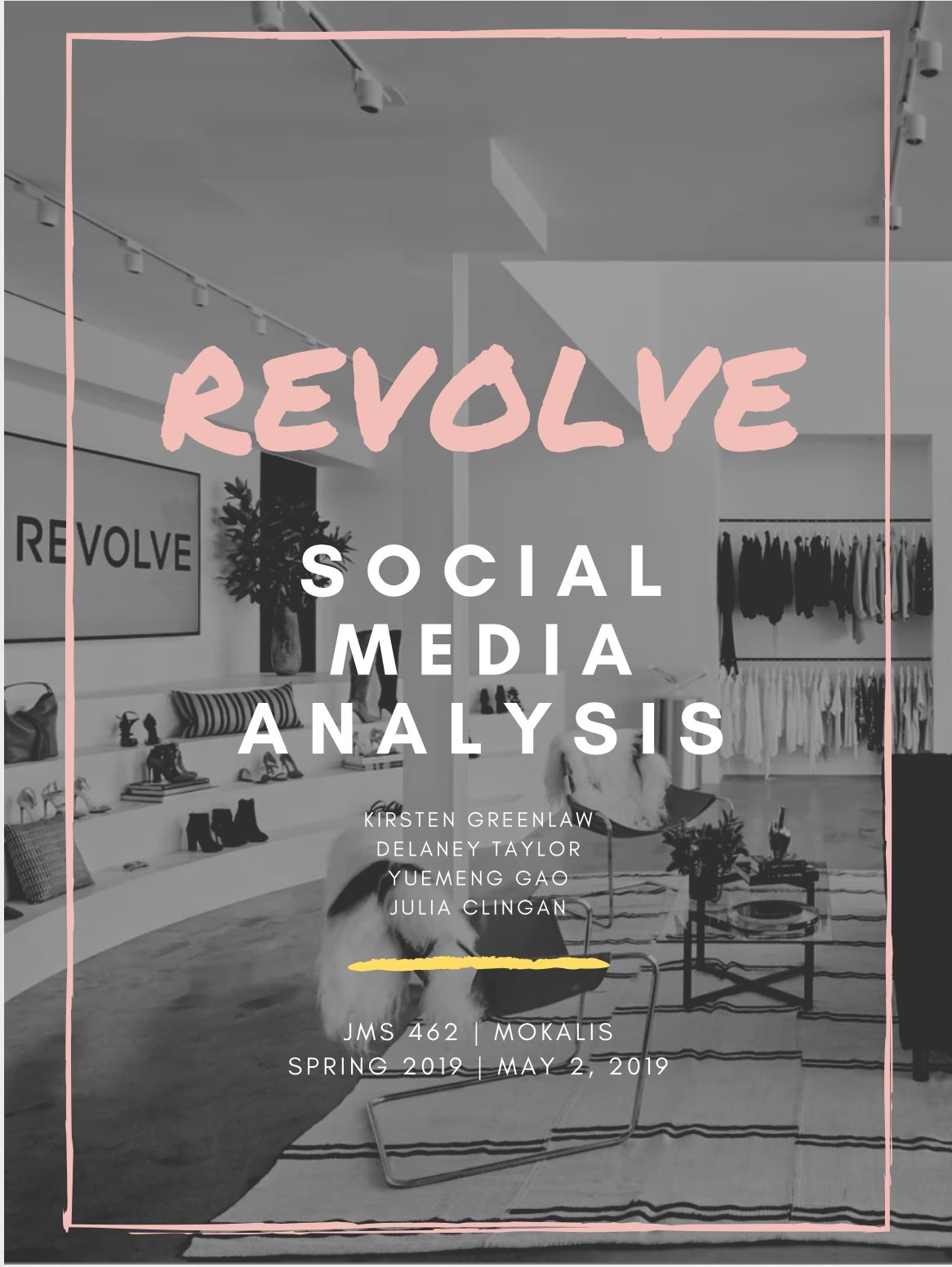 Social Media Analysis: JMS 462