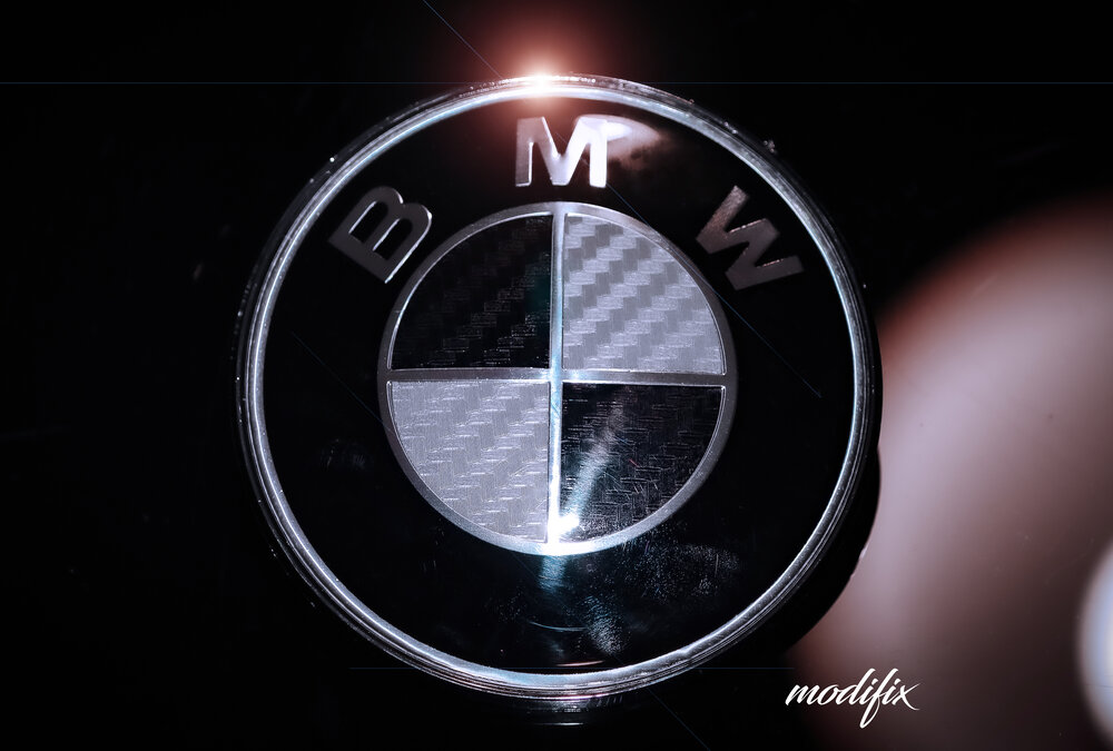BMW CARNON GREY Badge Emblem Roundel Logo Front / Rear 82mm 74mm — MODIFIX  Car Modifications