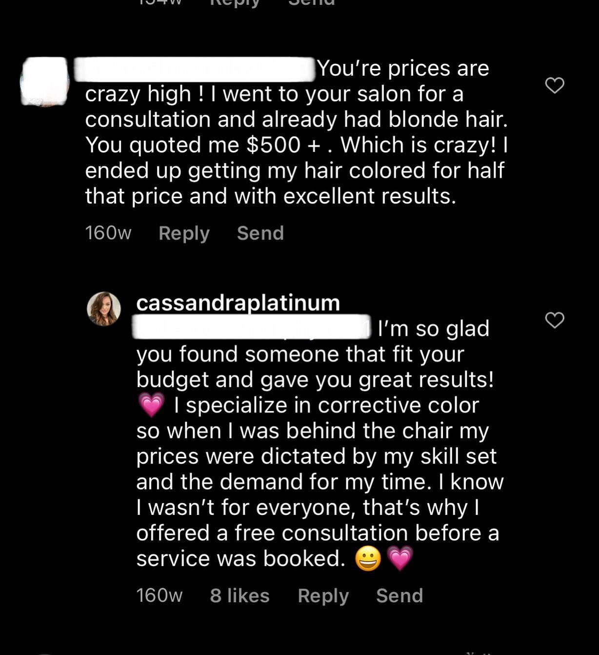 Oof. &ldquo;Your prices are too high.&rdquo; 
&ldquo;I can get it done somewhere else so much cheaper.&rdquo; 
&ldquo;My last stylist only charged me&hellip;&rdquo; 

Those can be tough conversations to have. That&rsquo;s why a solid pricing structur