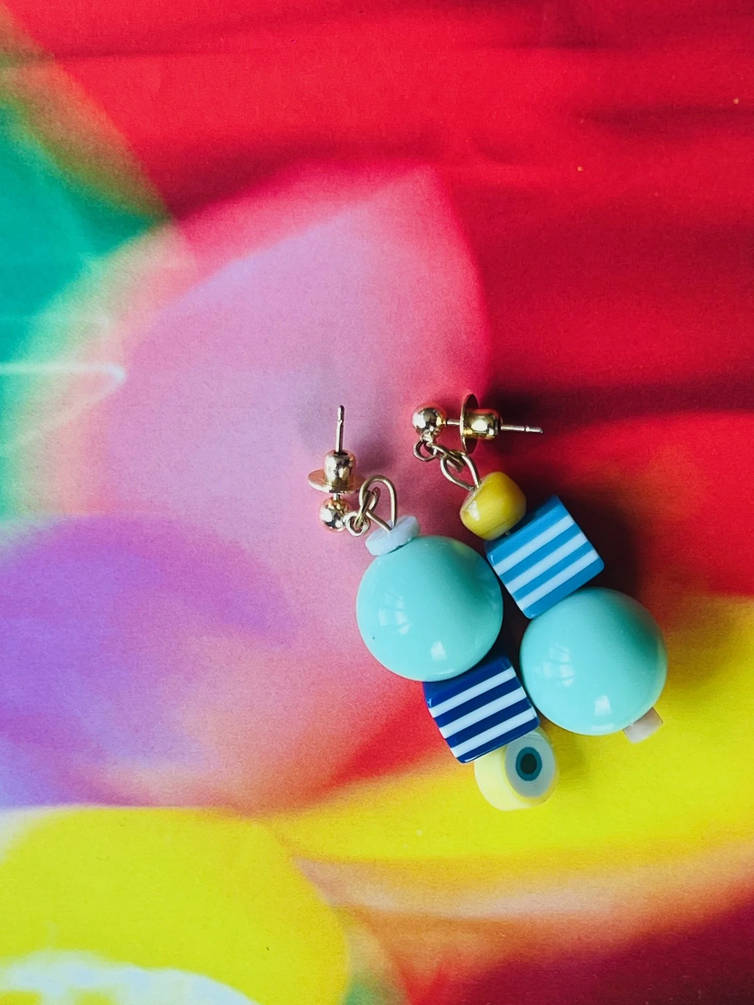 Mint blue earrings