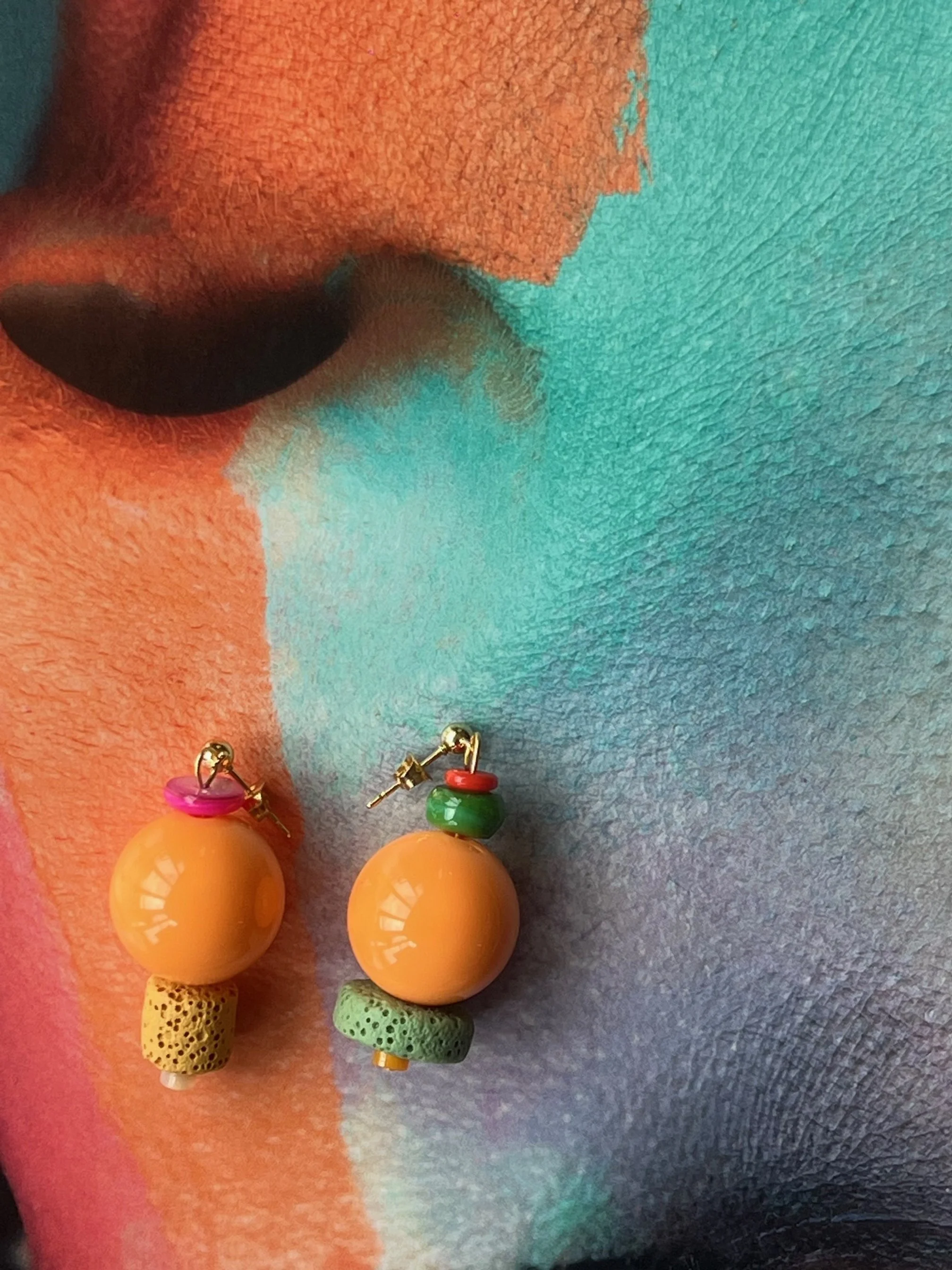 Orange earrings