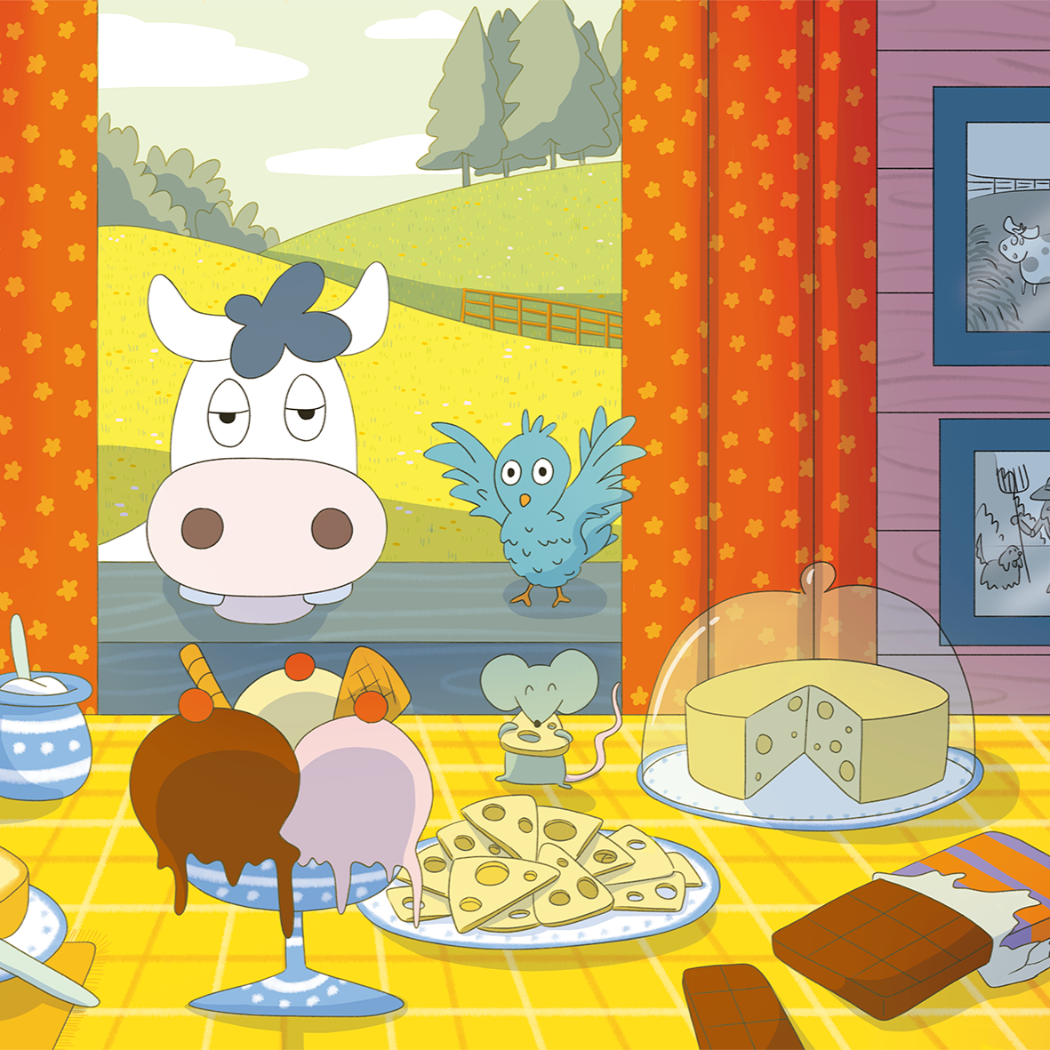 I want more milk children book illustrated by Maria Mars