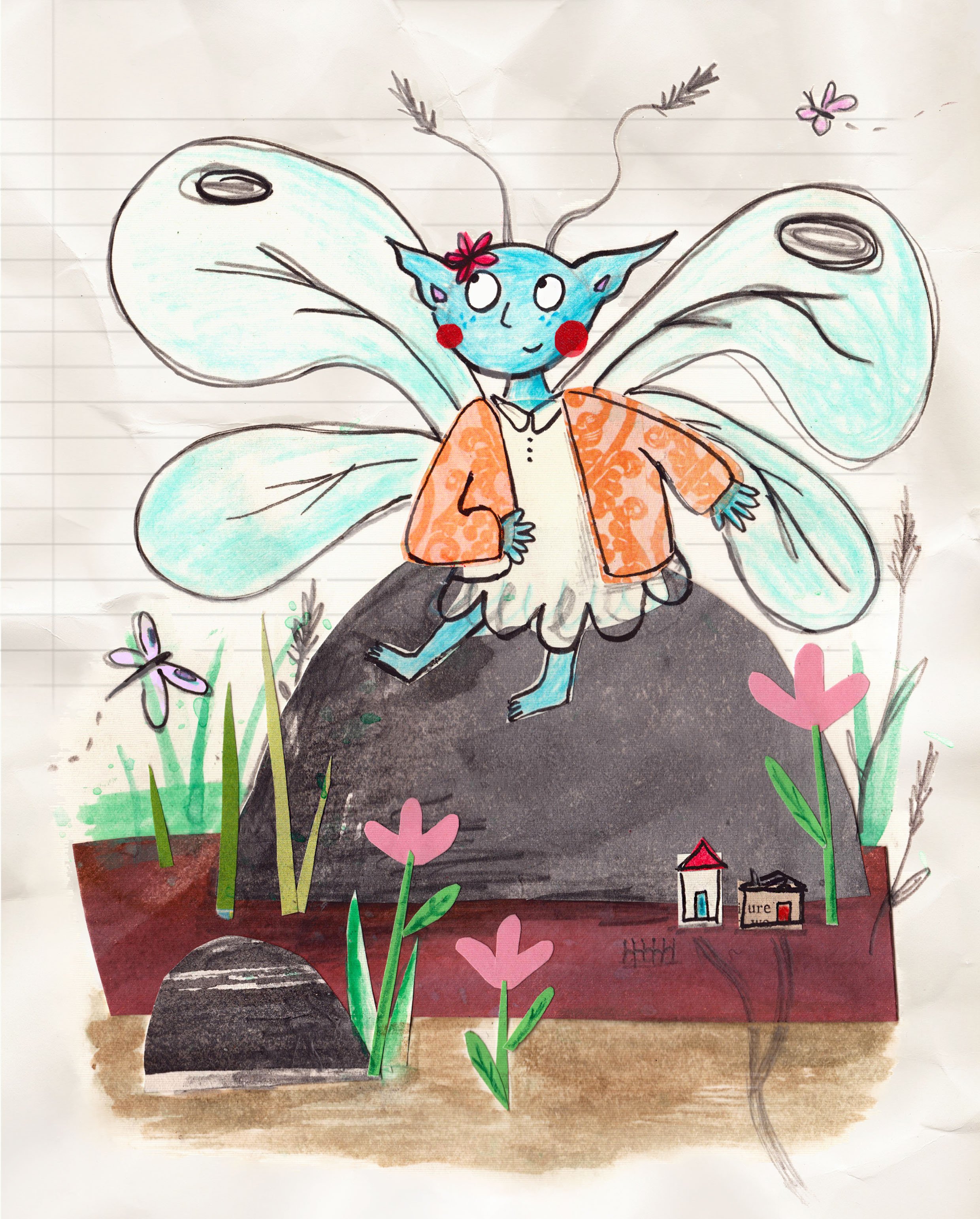 A Cornish Pixie named Lowdy | Collage