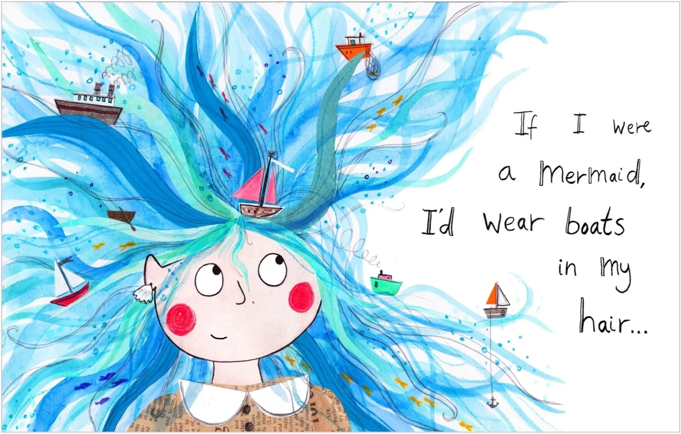 If I Were a Mermaid, I’d Wear Boats in my Hair… | Collage