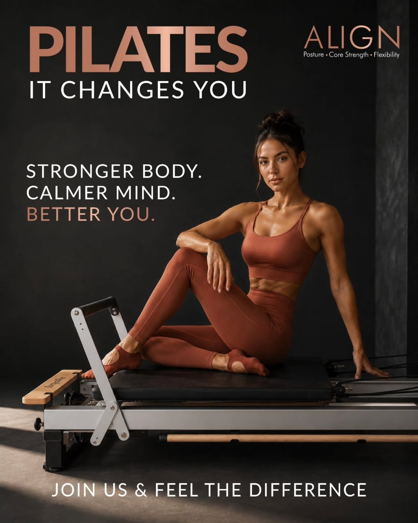 Your body changes when you stay consistent.
Not overnight. Not in one class.
But week by week, you begin to feel stronger, move better and think clearer.

Pilates is more than exercise. It&rsquo;s posture, strength, flexibility and time for yourself.