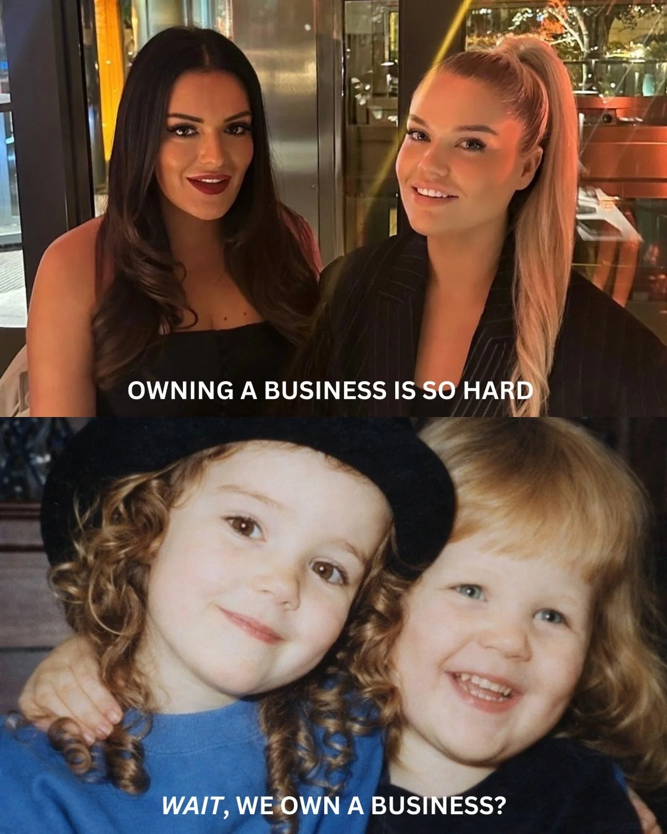 The cutest trend 🥺 Little us would be so proud 🥲 Disclaimer* we didn&rsquo;t know each other when we were kids, but how cute 😭 Ai is getting too good 😂😂