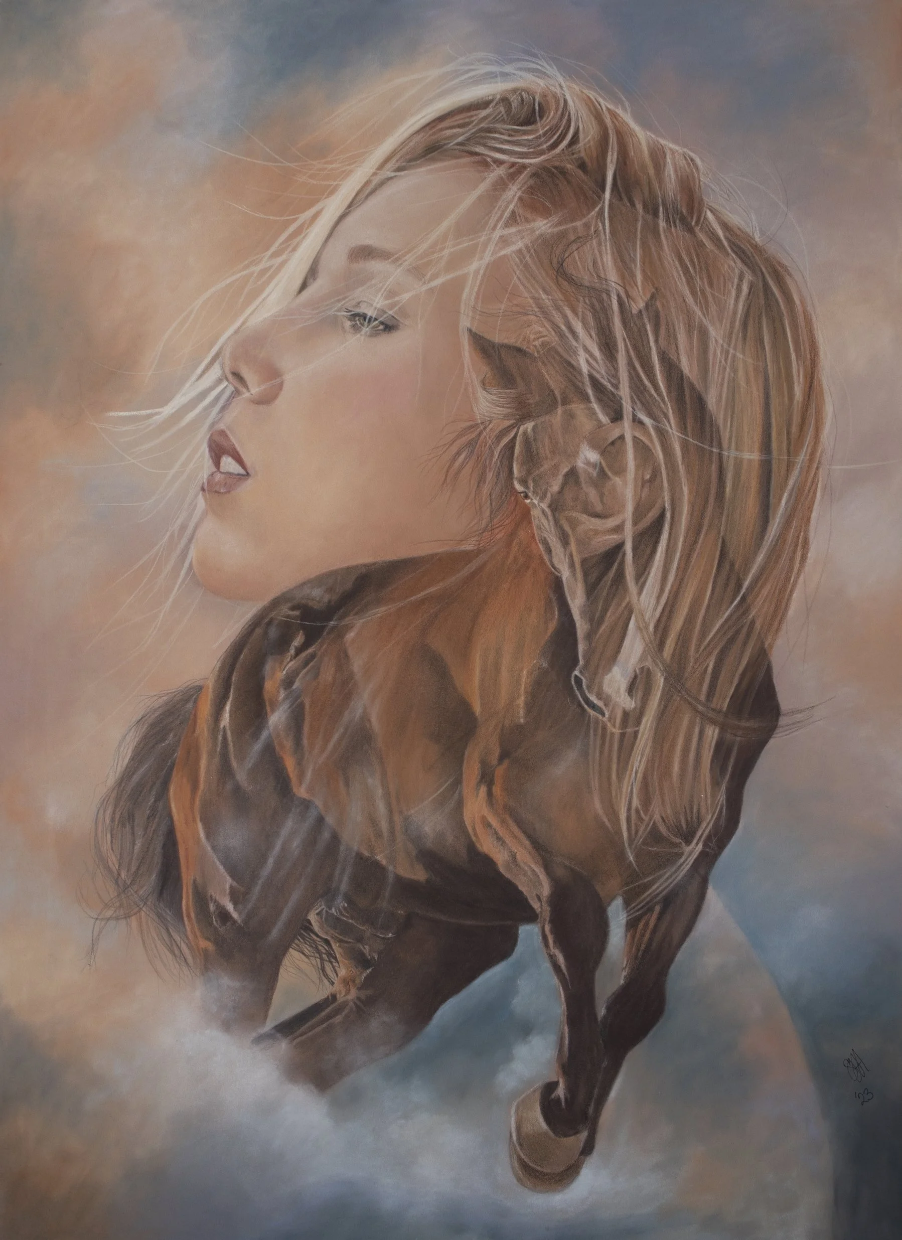 YET STILL I RISE - SOLD

This piece is dedicated to my sister Emma. My personal superhero.
It explores our individual journey and what drives the human spirit to overcome adversity and the darkest of times.
It is a message of hope to rise above our o