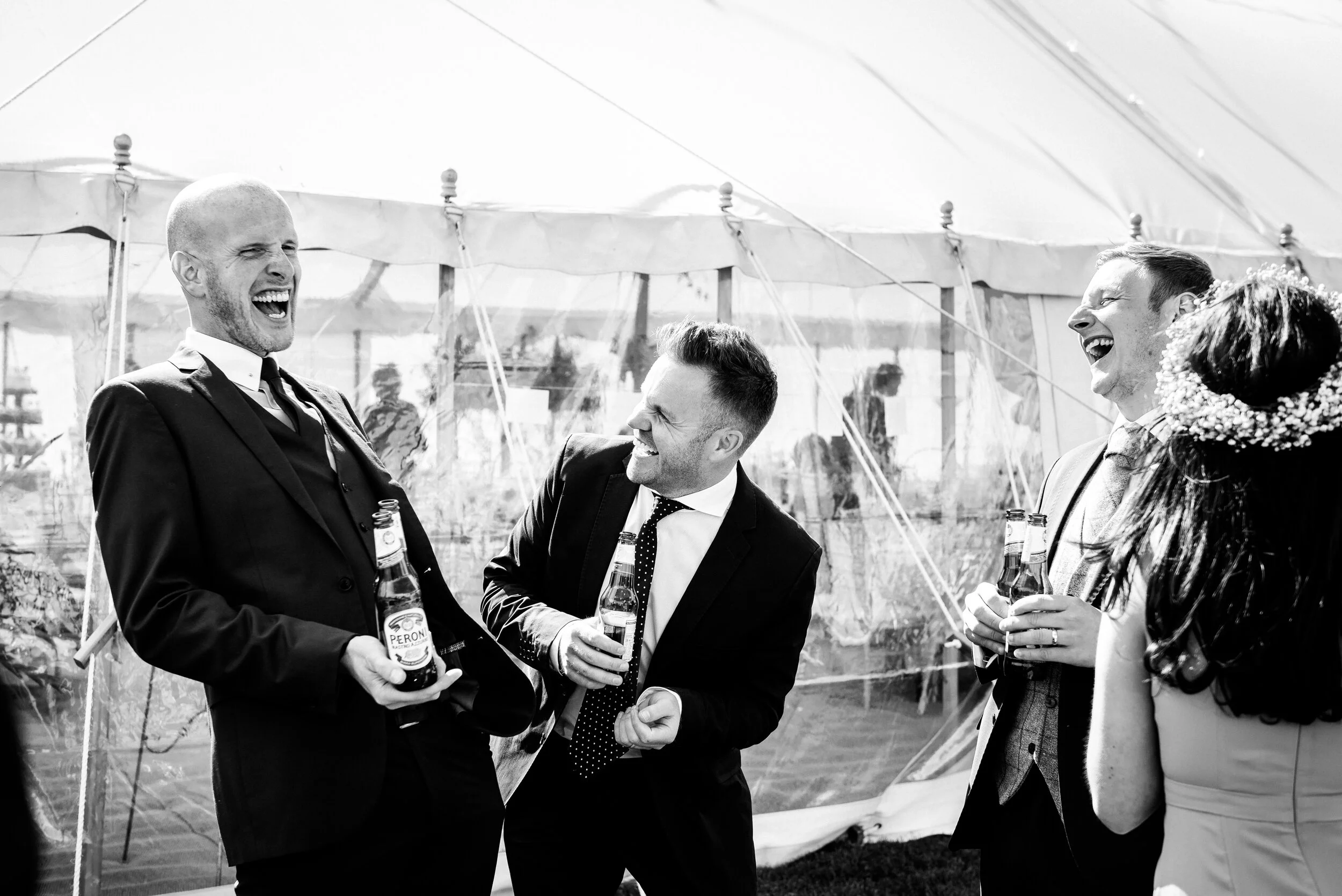 fun at marquee wedding Harrogate, North Yorkshire wedding 