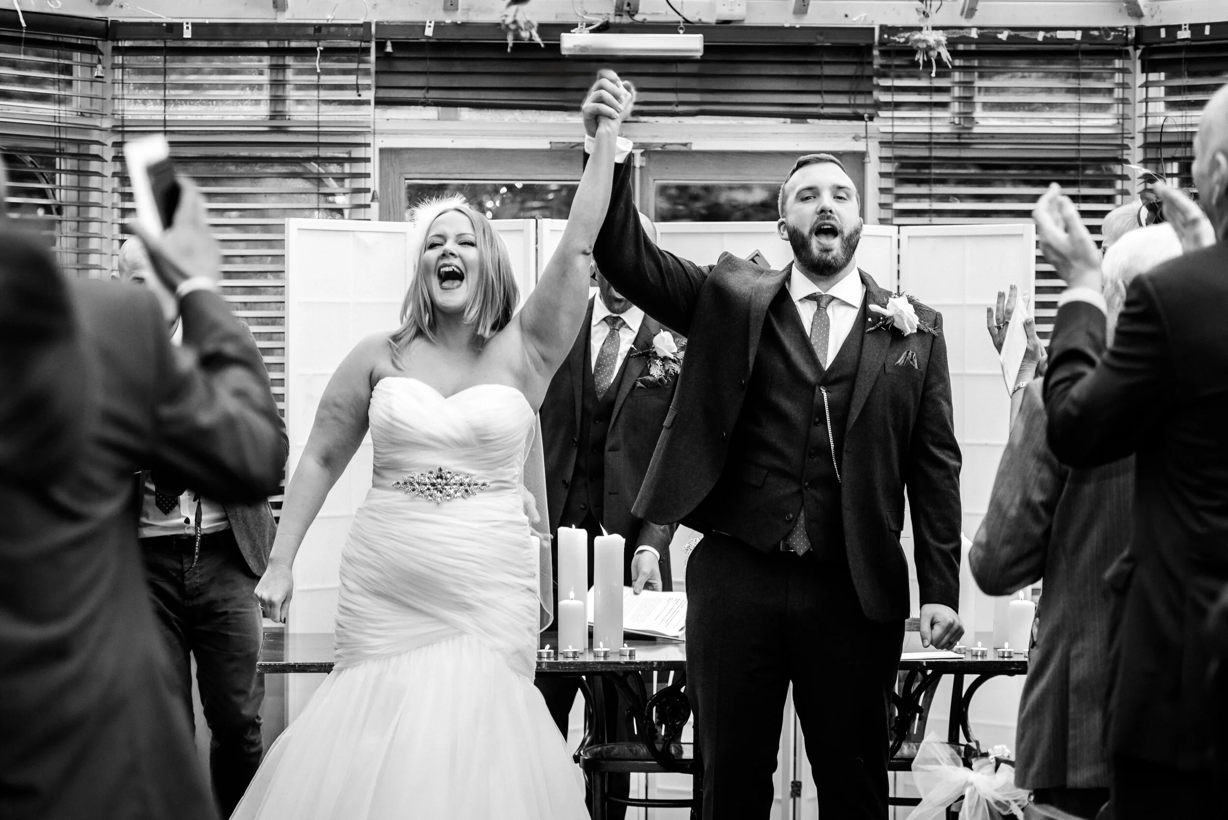 bride and groom ceremony, The Faversham Leeds, West Yorkshire