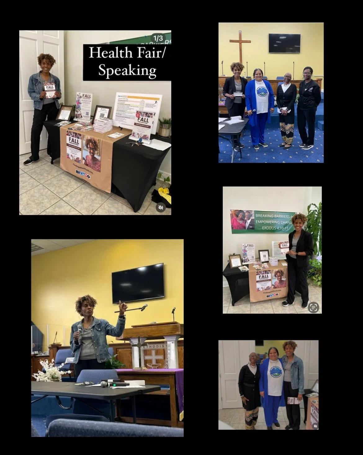 Finding A Foothold Foundation participating as a speaker, resource vendor, and author during a health fair and book signing at Trinity AME Church in Gonzales, Louisiana.