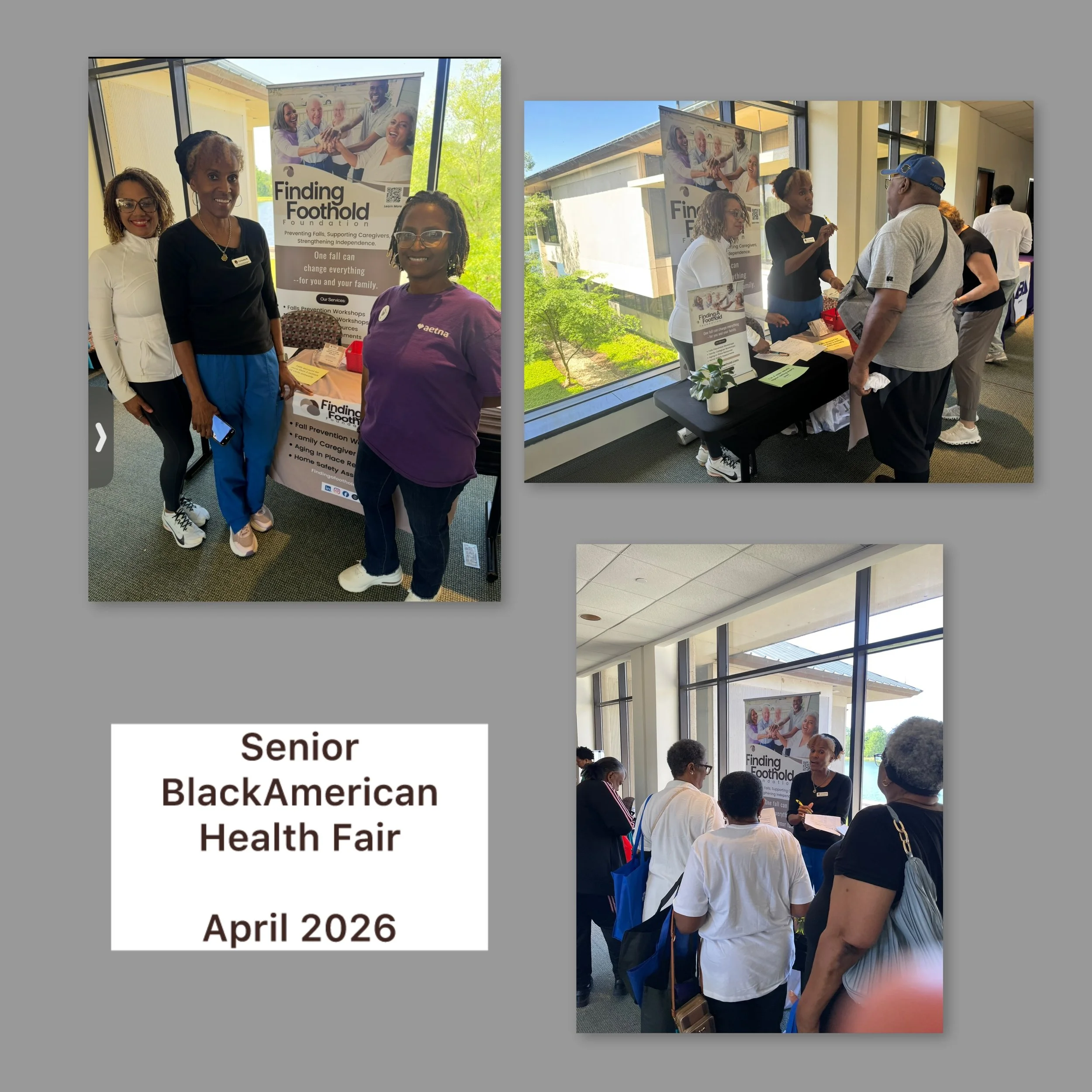 Consuela Marshall, occupational therapist and owner of Finding Foothold LLC, presenting a poster on preparing caregivers for the physical decline in late-stage dementia at the ALTER Dementia Summit, Atlanta, Georgia, April 2025.
