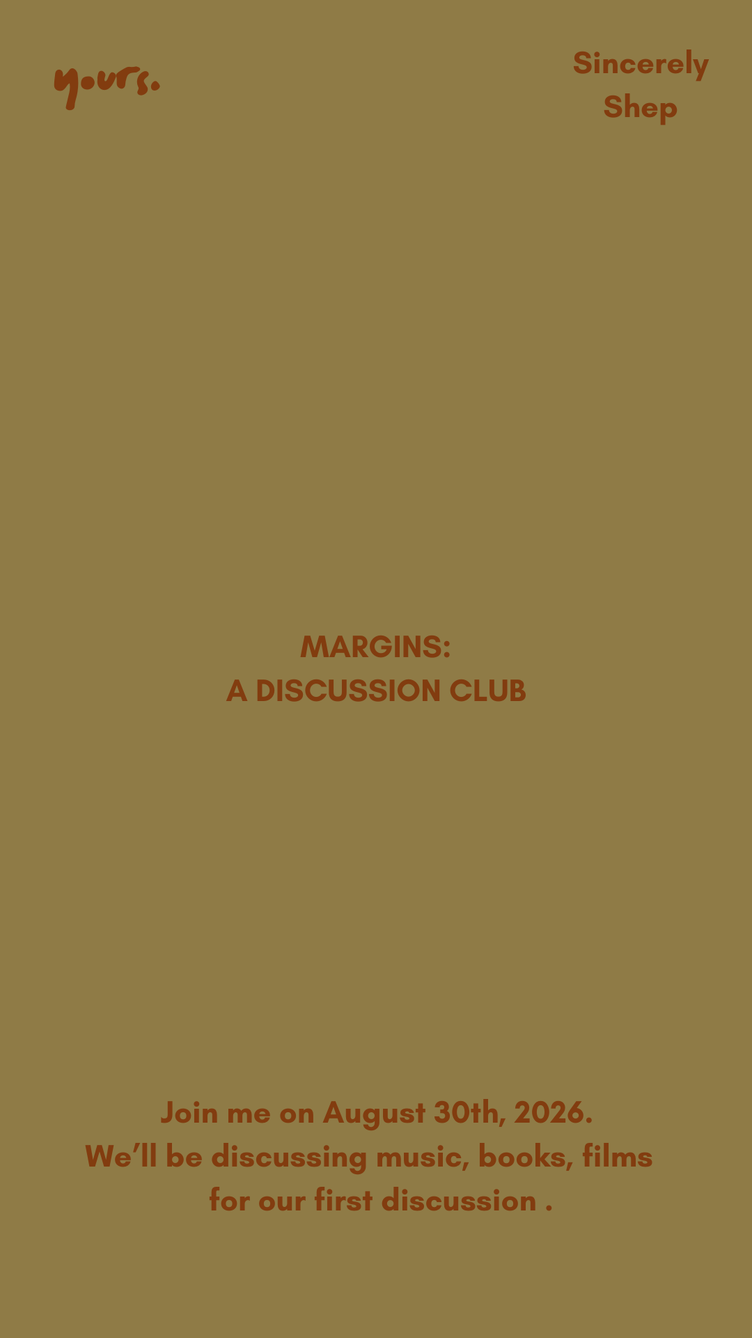 Margins: A Discussion Club