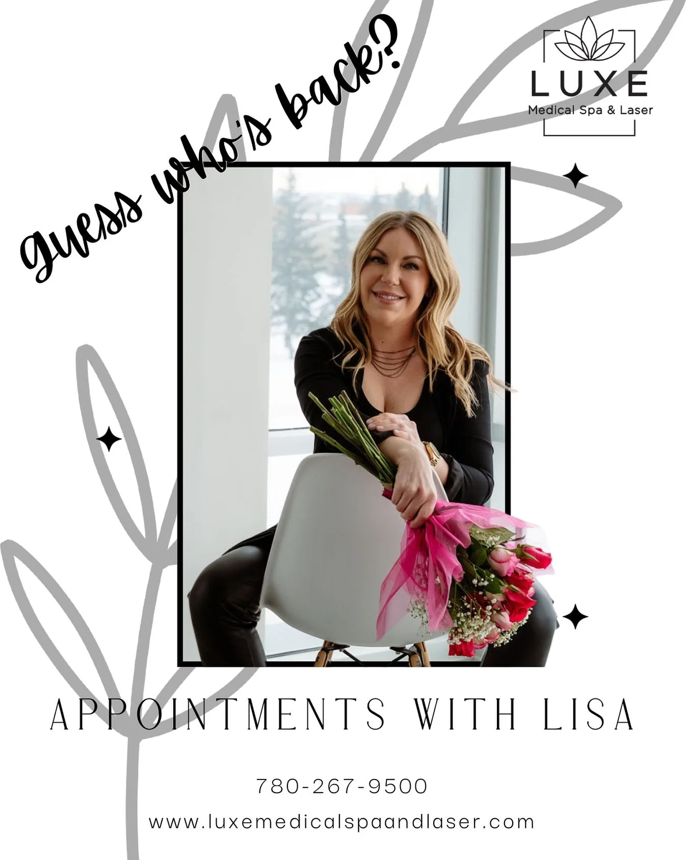 Guess who is back from vacation and is ready to see your beautiful faces? Limited appointments available, call or text 780-267-9500 to book!