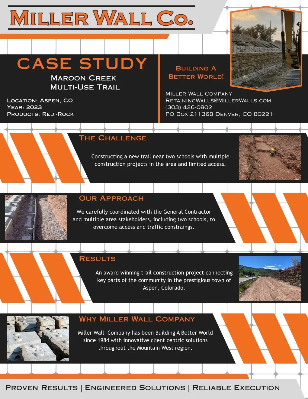 Maroon Creek Multi-Use Trail | Gravity Wall (Redi Rock)