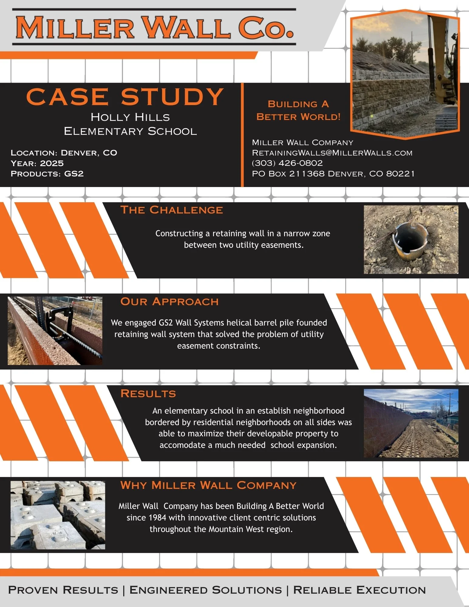 Holly Hills Elementary School | Helical Piles (GS2 Wall Systems)