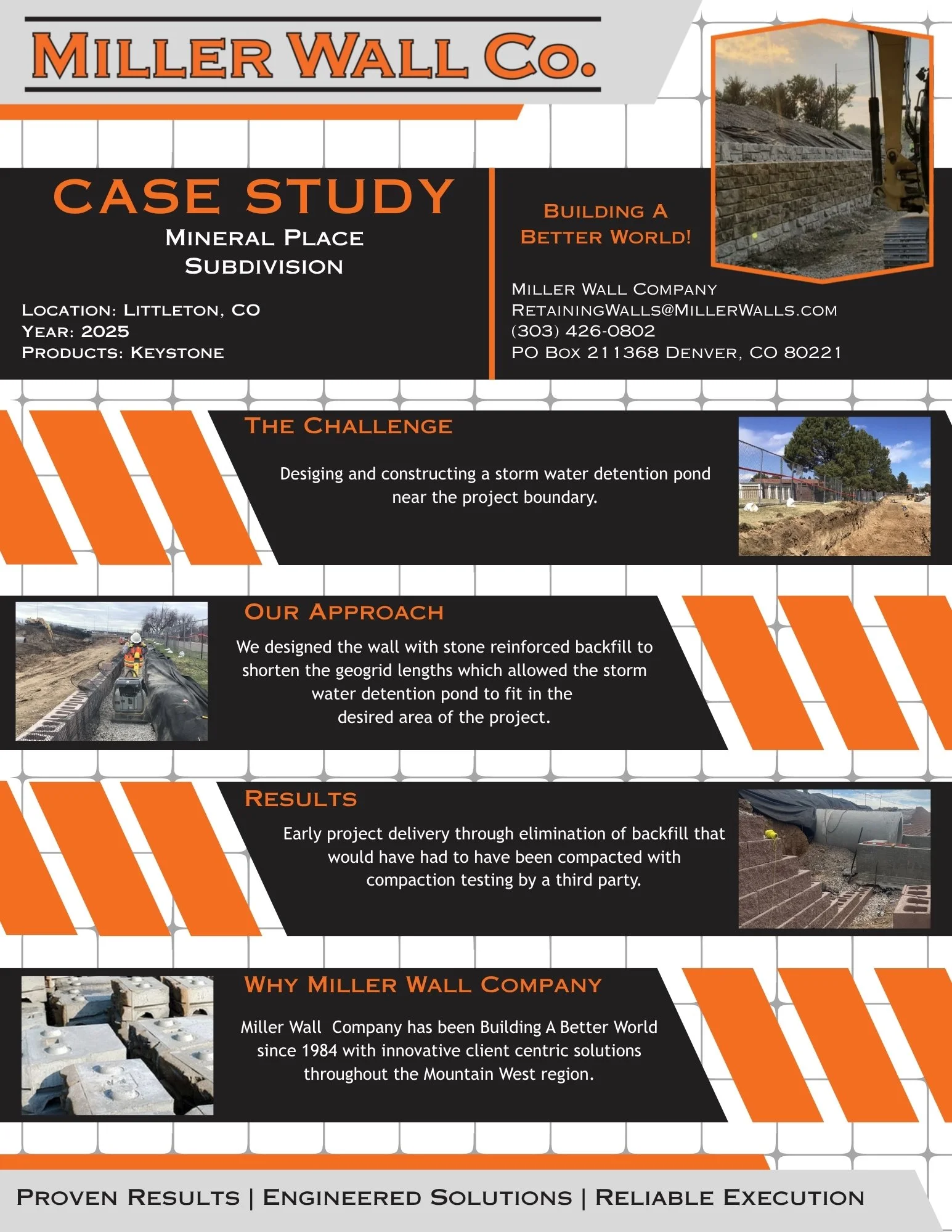 Mineral Place Subdivision | MSE Wall (Keystone)