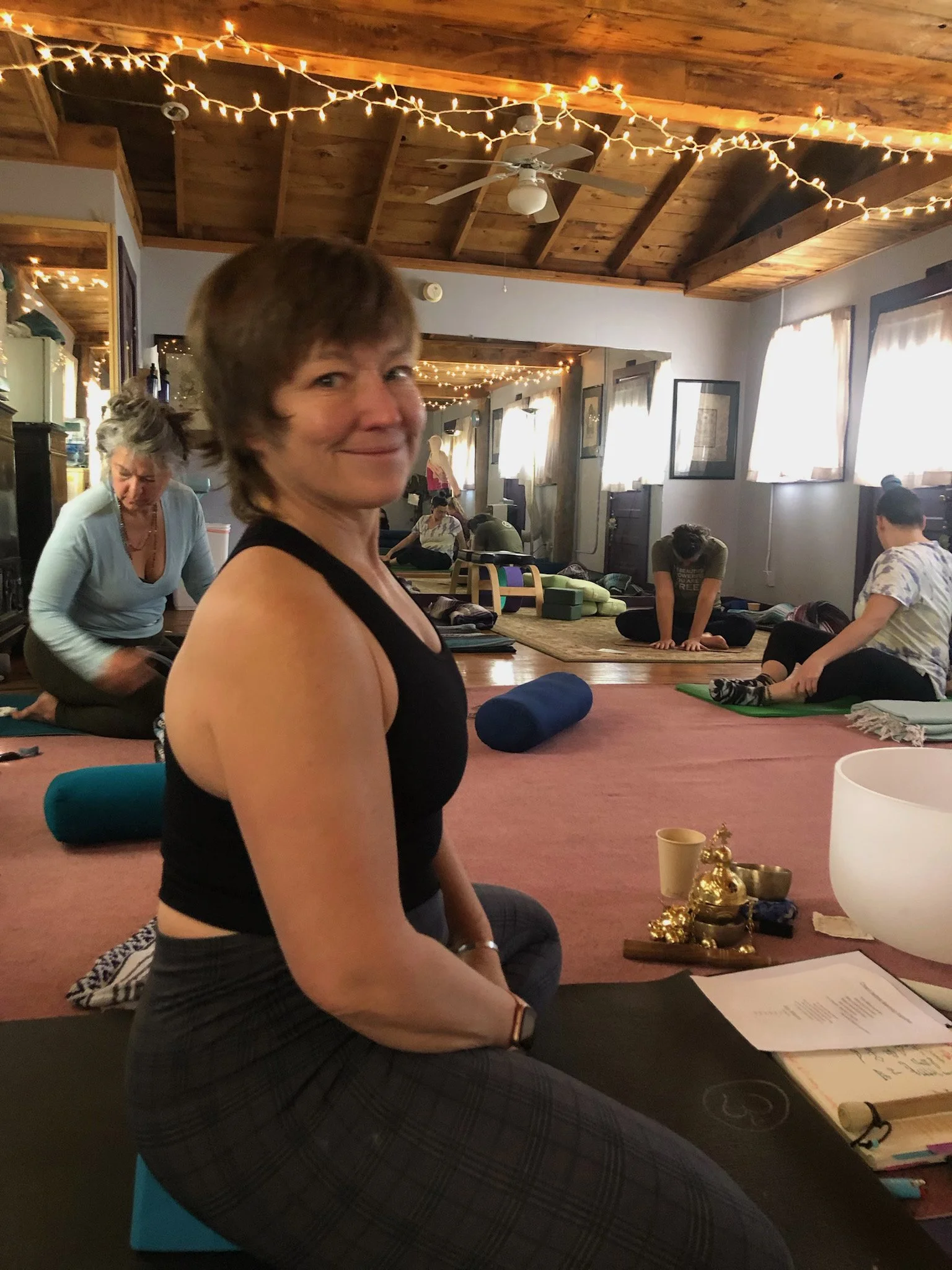 Christine in a candid moment while teaching retreat