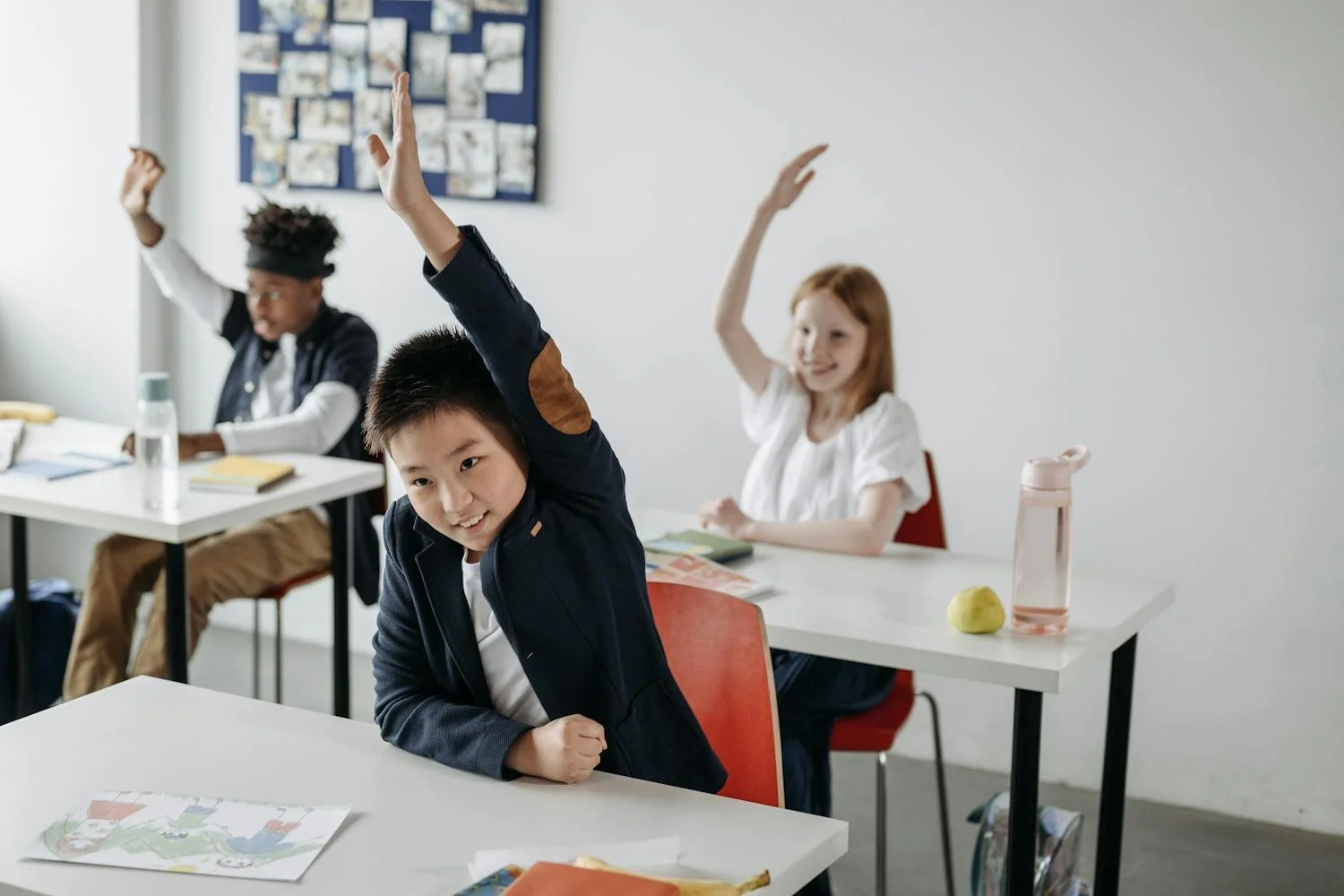 Confident student with dyslexia participating in classroom learning