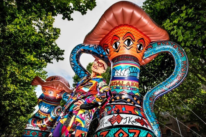 AUNTY UNA AND AUNTY MARGE, WE ABSOLUTELY ADORE YOU! 🌝🌿

These inflatable sculptures created by iconic Australian artist Jenny Kee are more than &ldquo;five metres tall but larger-than-life&rdquo; like her aunties. 

&lsquo;The Aunties&rsquo; for Ke