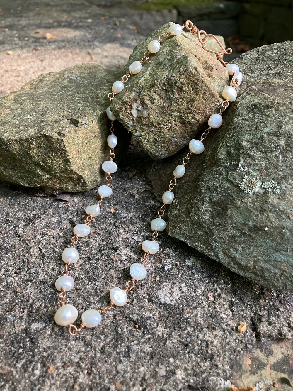 kosiner small pearl pendant retro irregular beads chain necklace women fine  jewelry