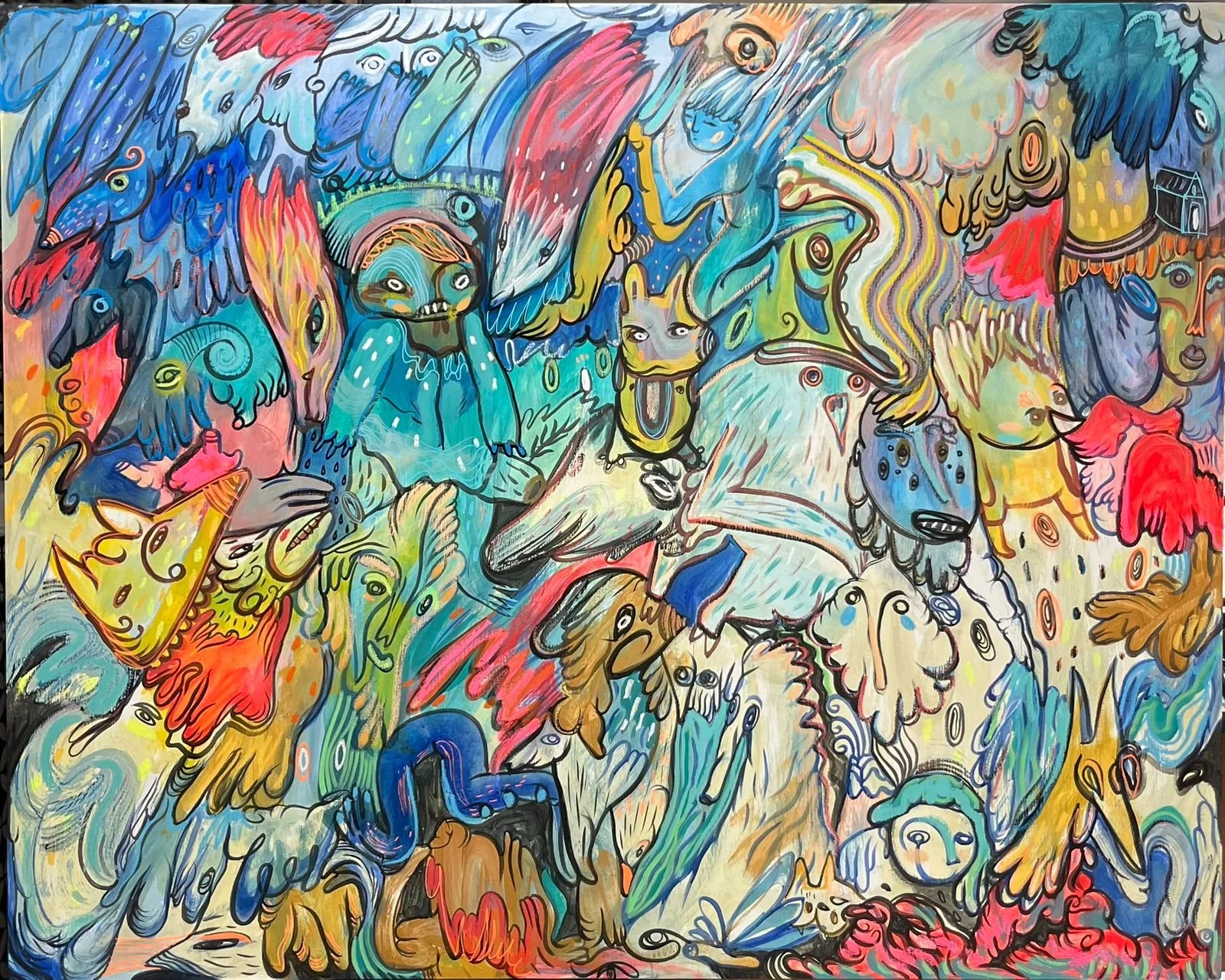 Painting in the study by Rafael Ontiveros