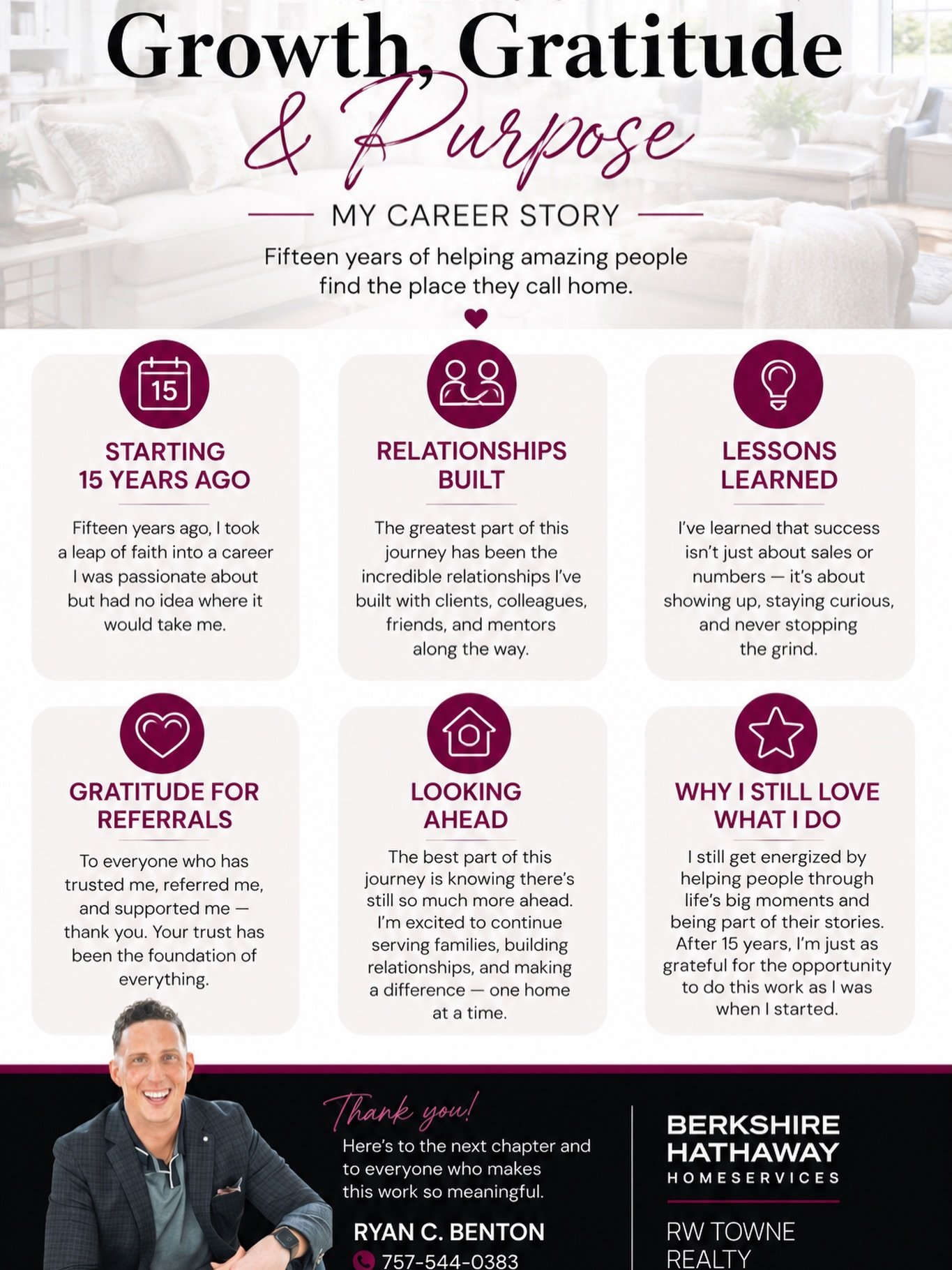 15 years goes by quickly when you&rsquo;re doing work that still means something to you.

When I started in real estate, I really didn&rsquo;t know where this career would take me. What I&rsquo;ve learned since then is that the homes are only part of