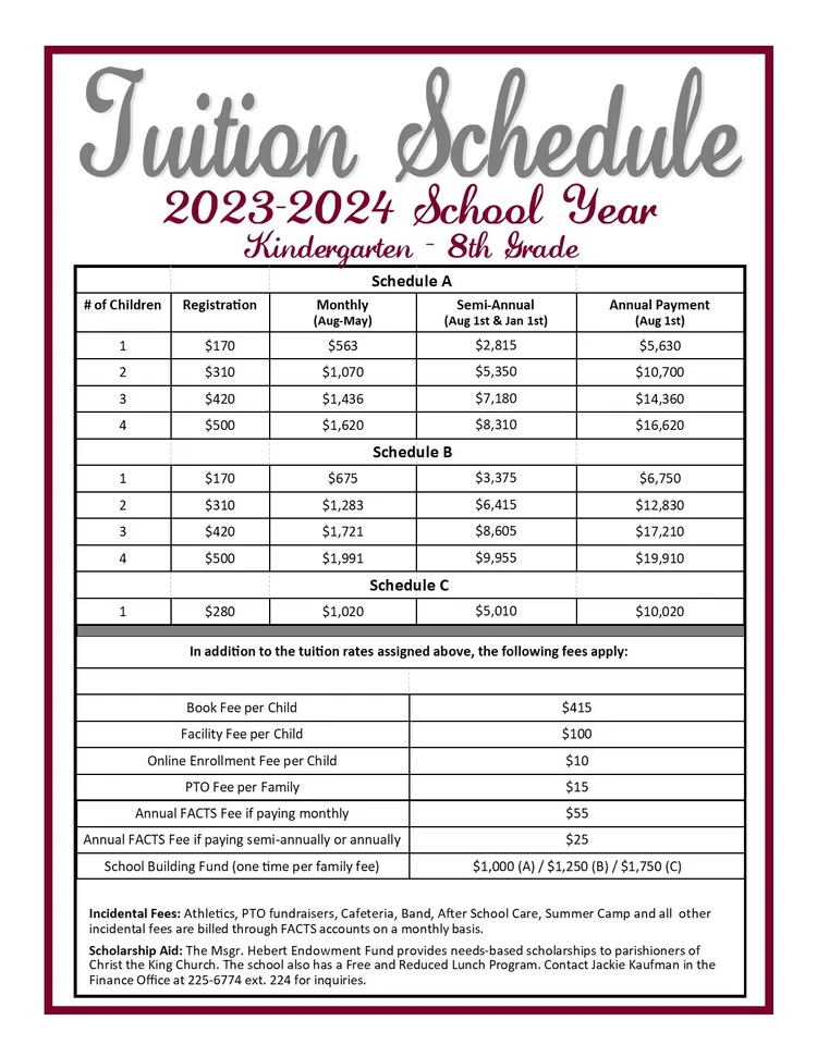 Tuition — Christ the King Catholic School