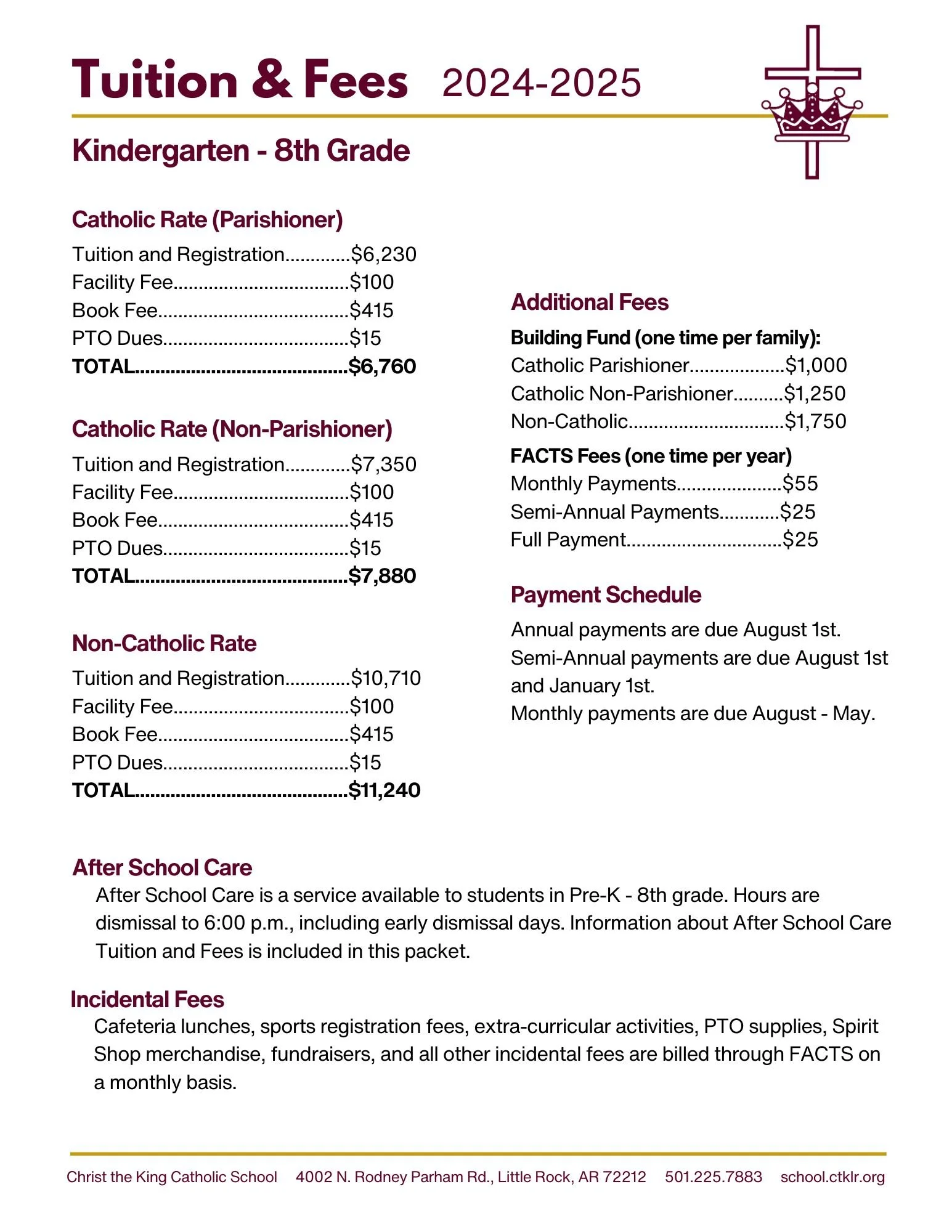 Tuition — Christ the King Catholic School