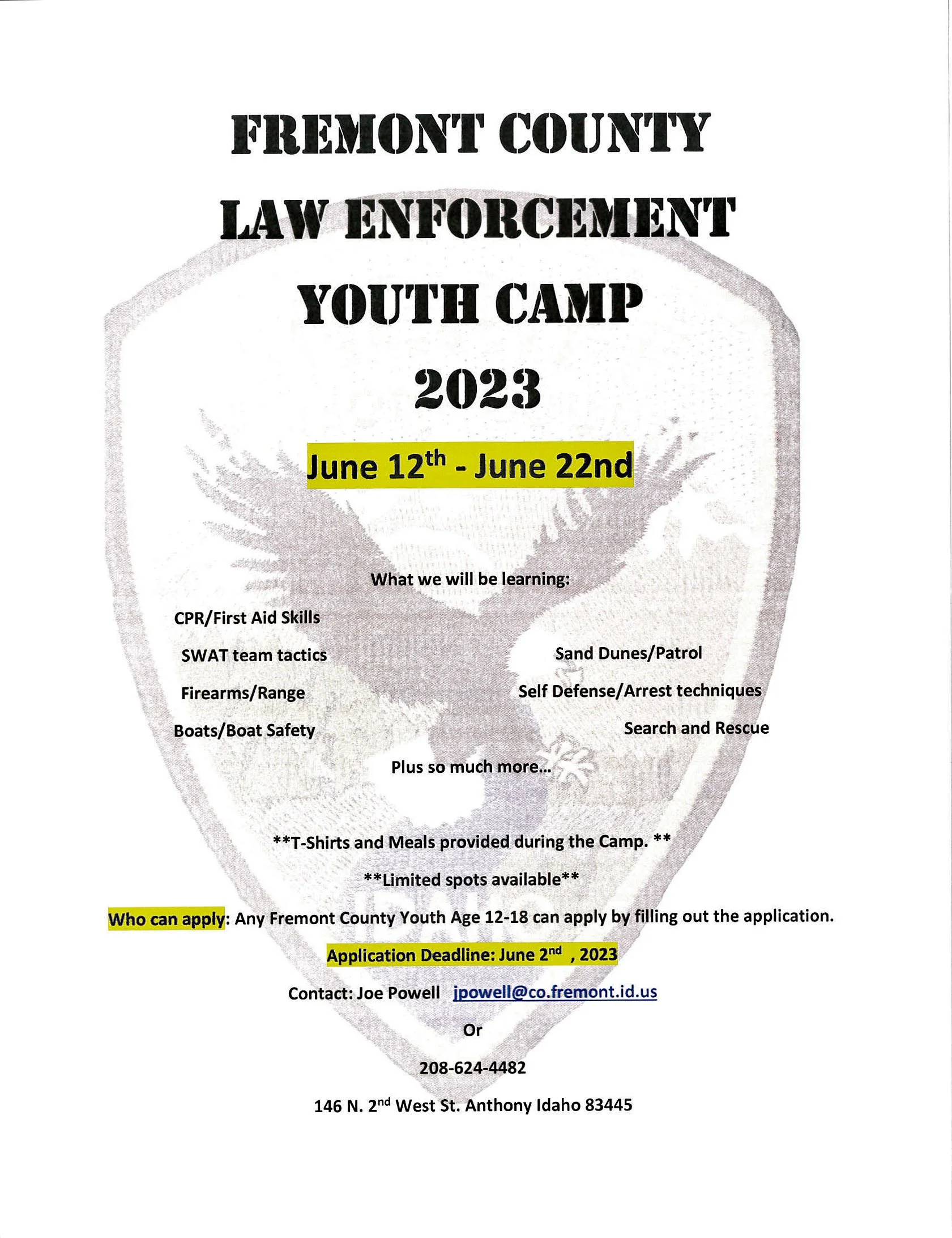 Fremont County Sheriff's Youth Camp