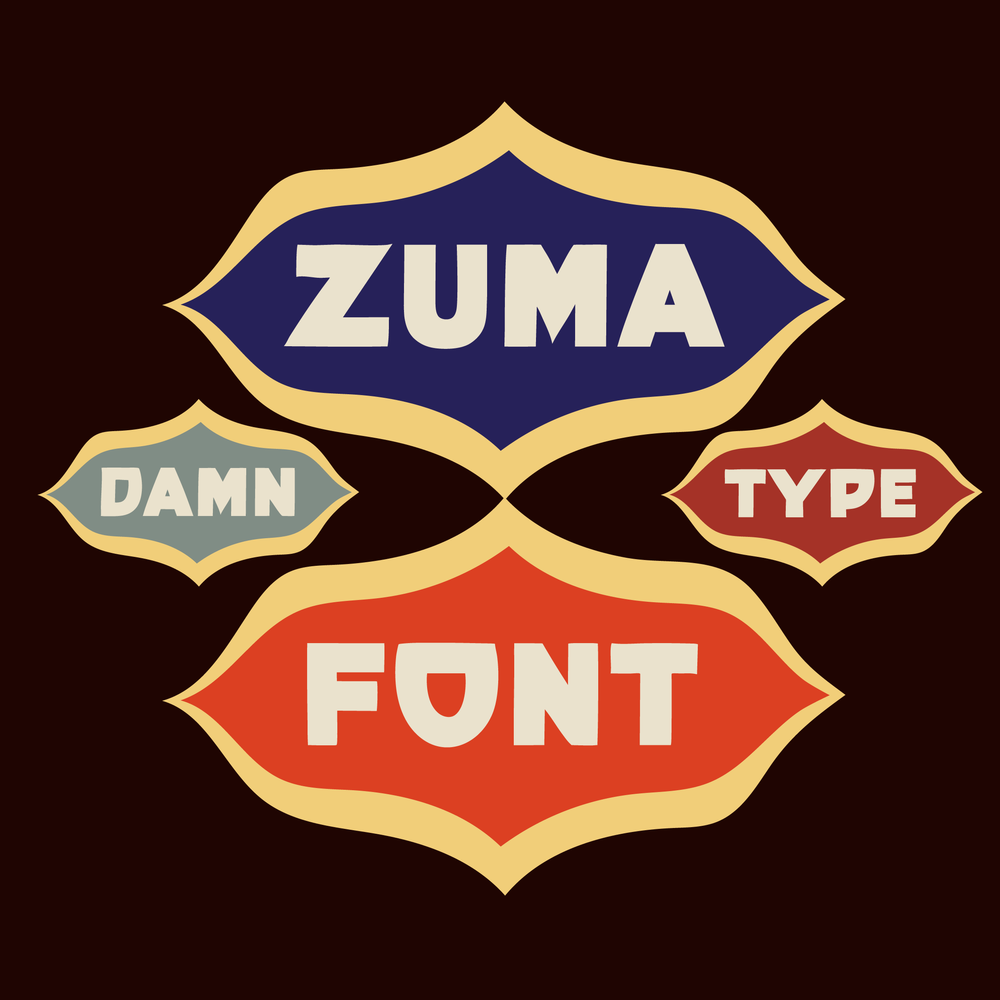 Zuma Font – Bold Vintage Sans Serif with Human Touch — Damn Type Co.