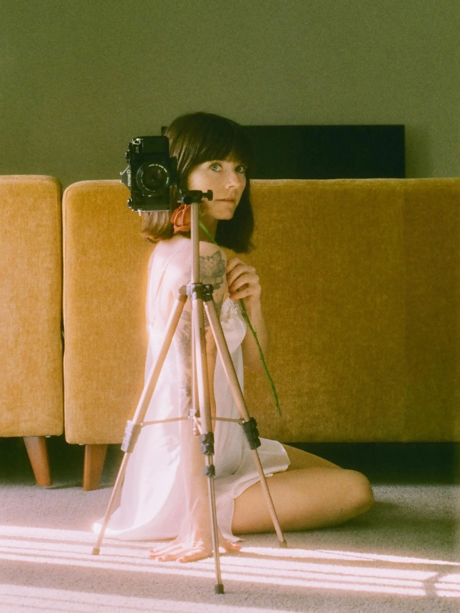 self-portraits to finish off a roll 🎞️🤍