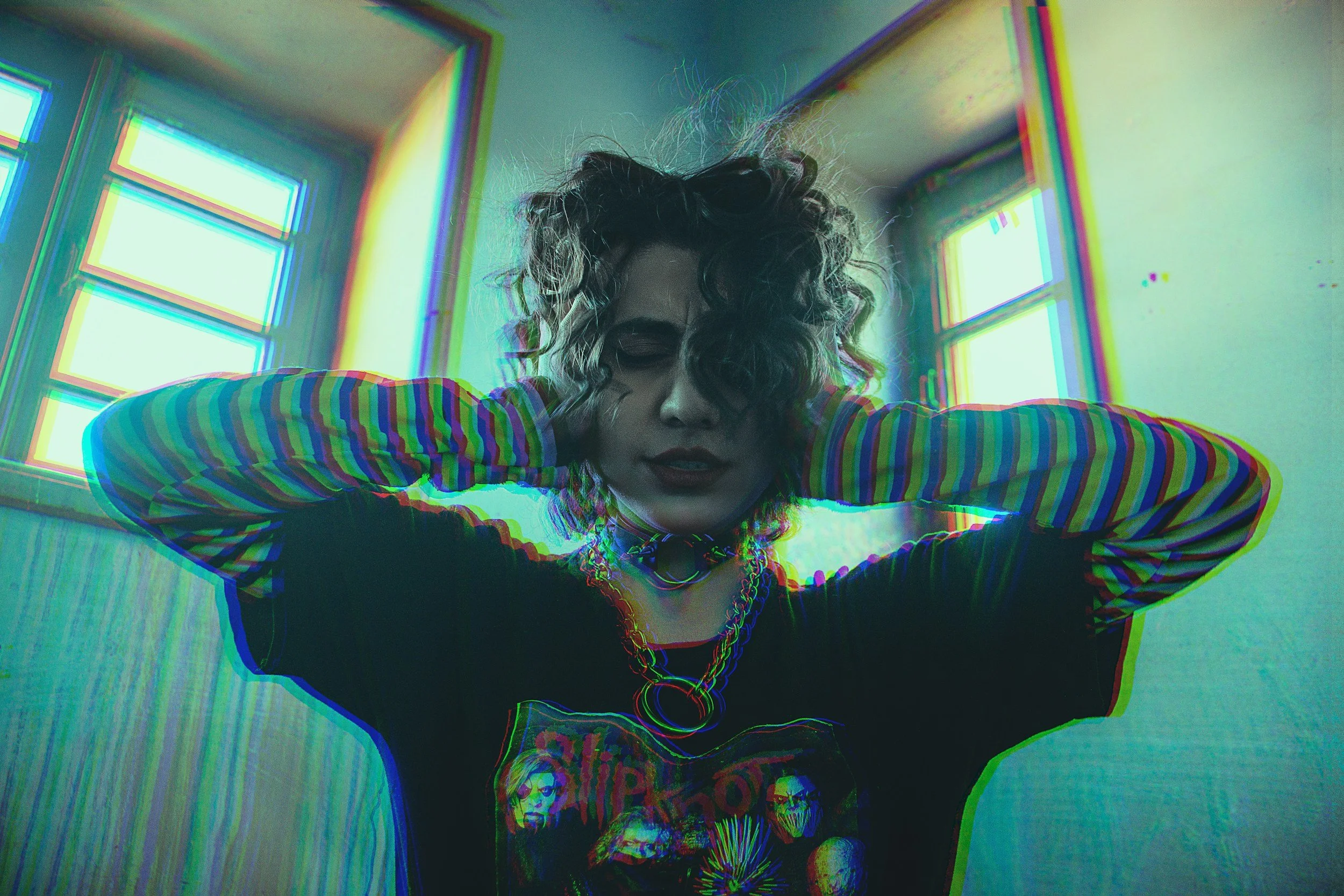 woman with childhood trauma