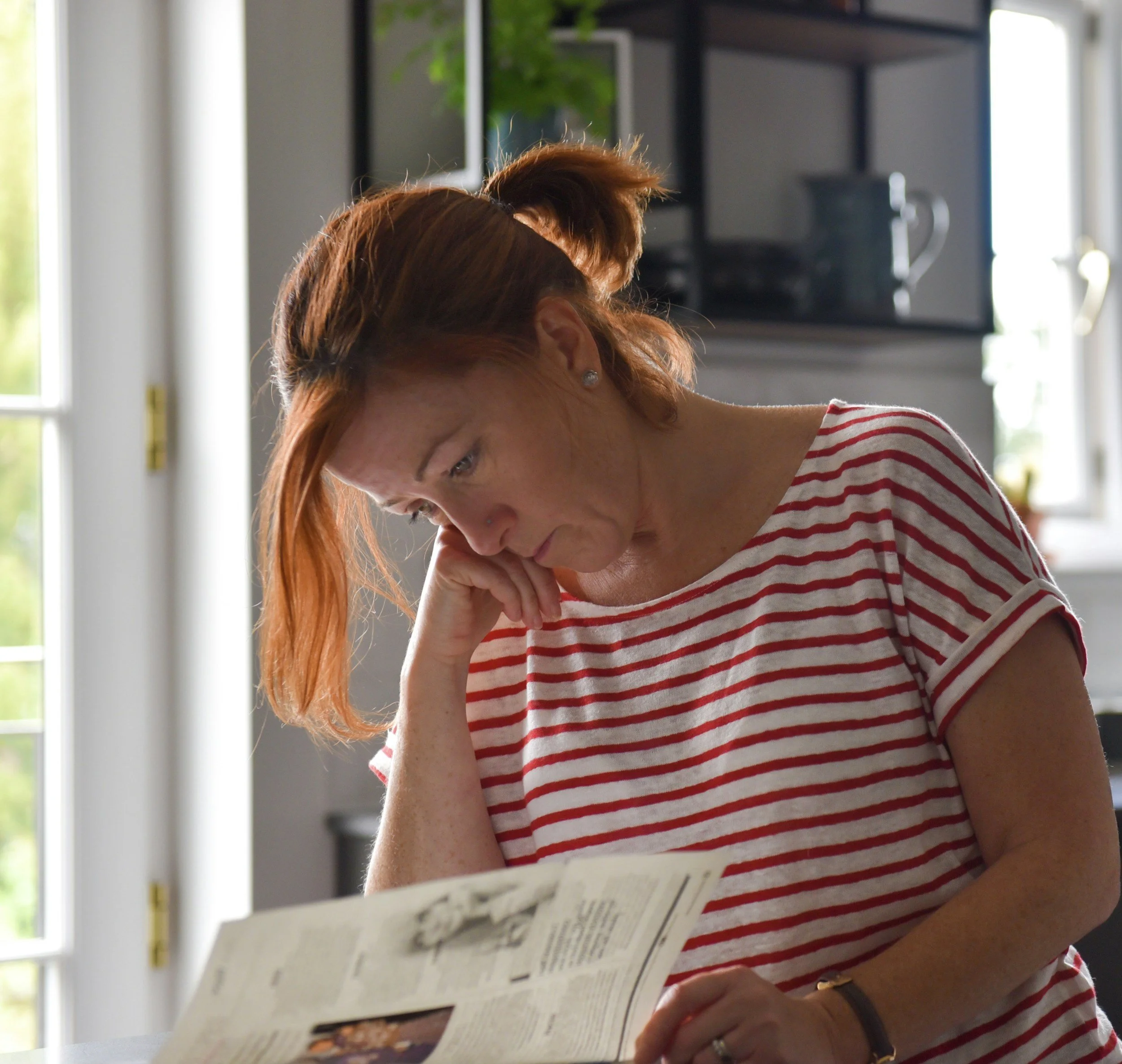 woman researching childhood trauma treatment