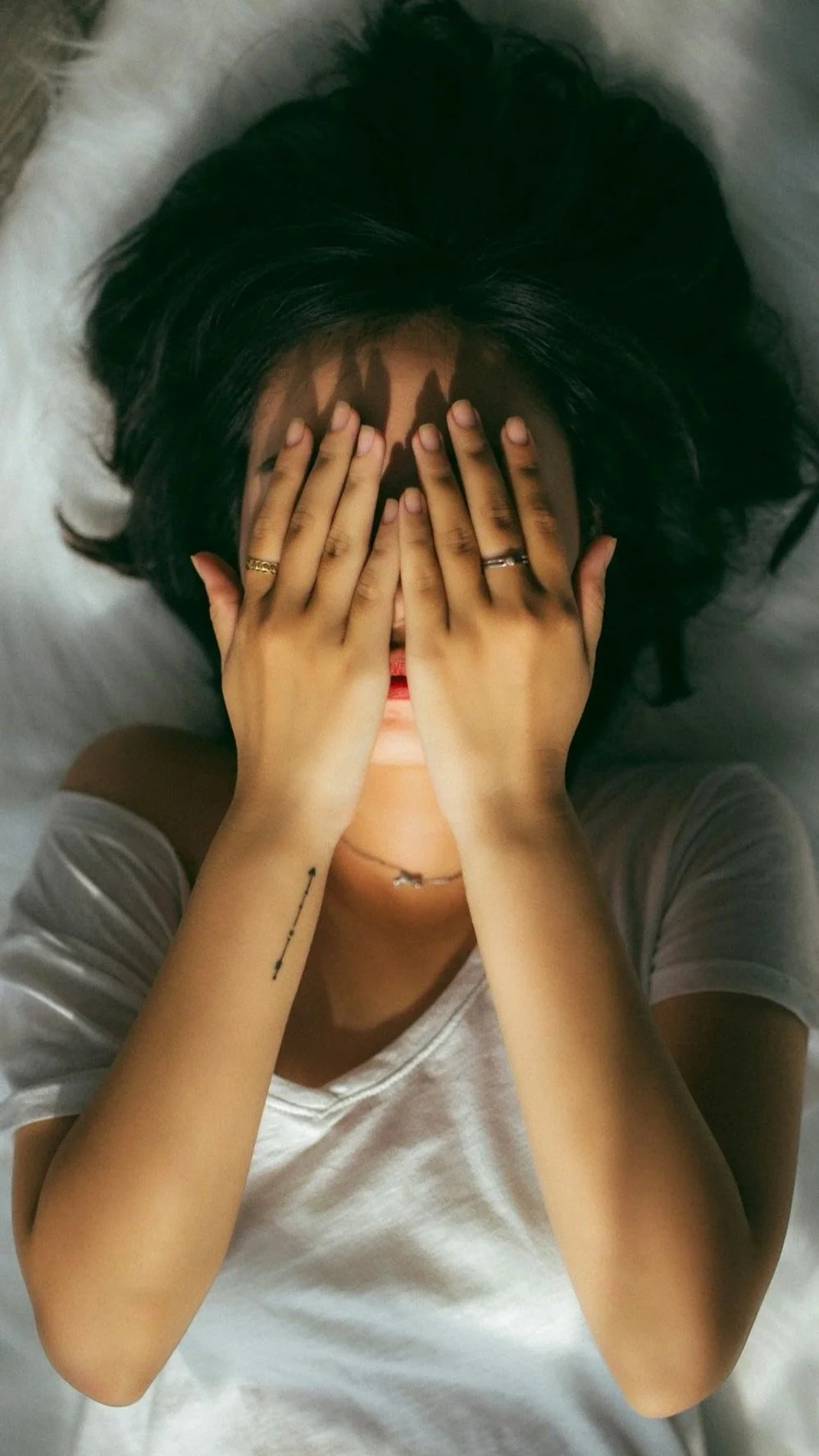 Woman with infidelity trauma