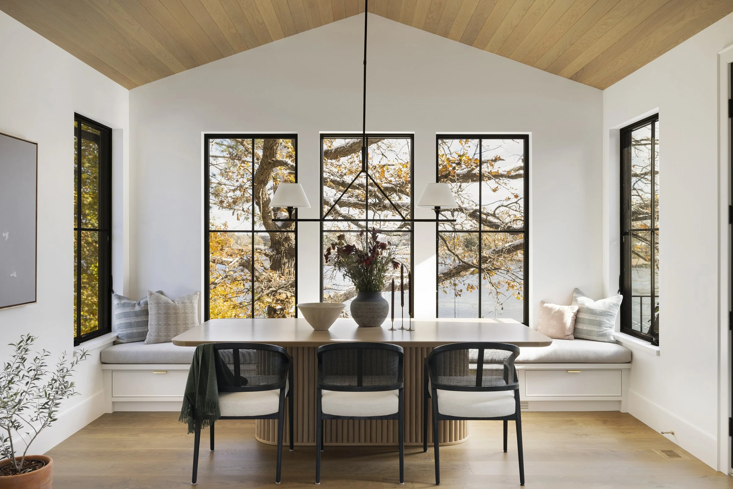 Remodeled living space by Thompson Construction on Avon Drive