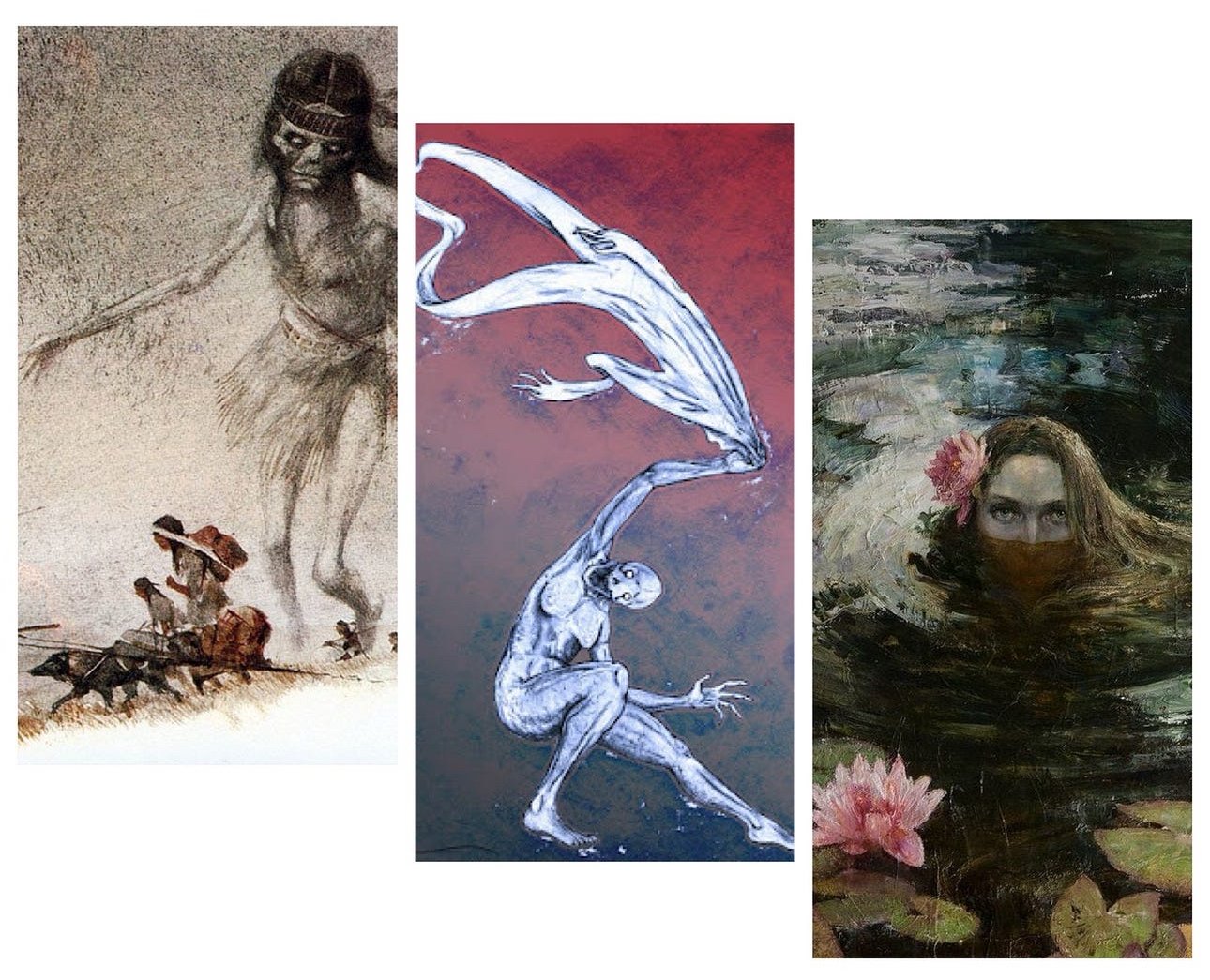 Three Names, One Haunting: The Boo Hag, the Rusalka, the Okwa Naholo — and the girl they used to be.