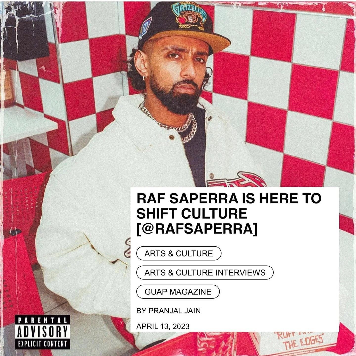 Spoke to @rafsaperra for @guapmag ✨ do yourself a favor and listen to Ruff Around The Edges if you haven't already‼️
