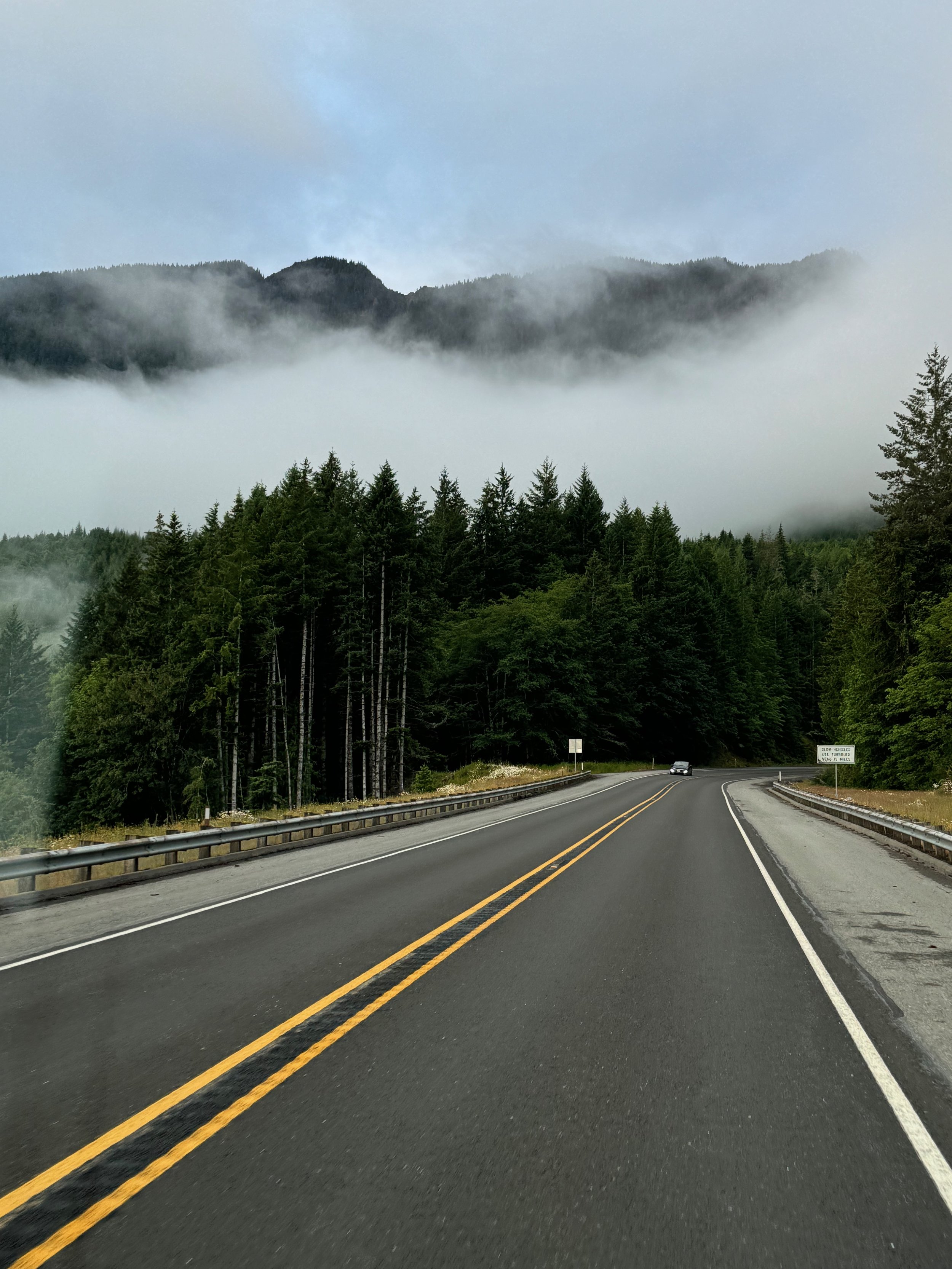 The fog here is no joke, y'all. I thought it looked cool hanging over Lake Crescent - Port Angeles WA