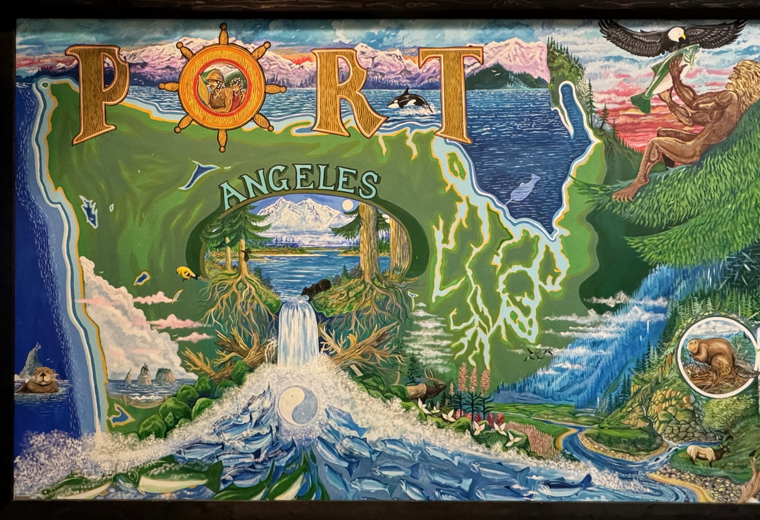 Port Angeles artwork at The Wharf in Port Angeles WA
