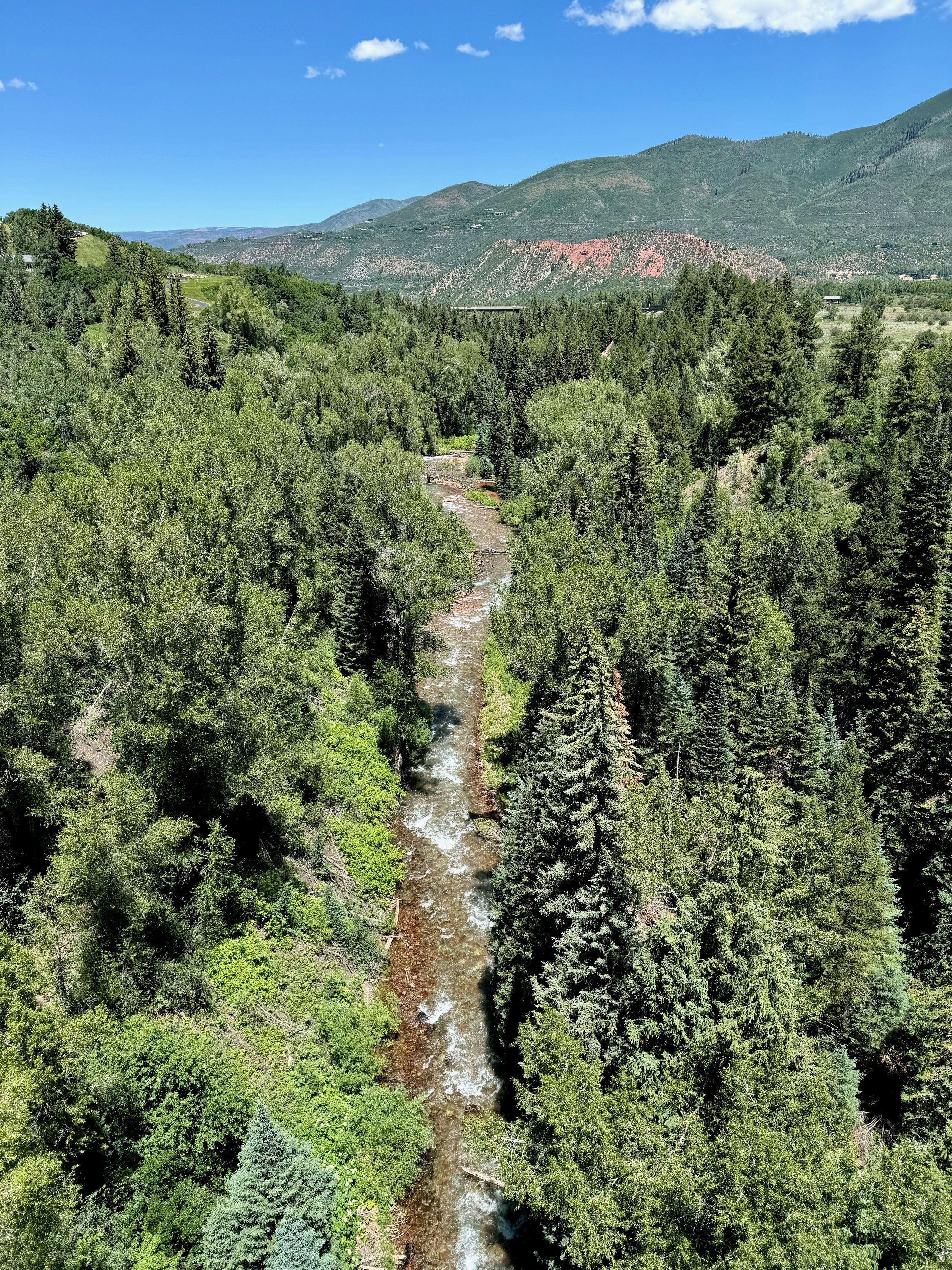 Maroon Creek view from Terral Wade Bridge - Aspen CO