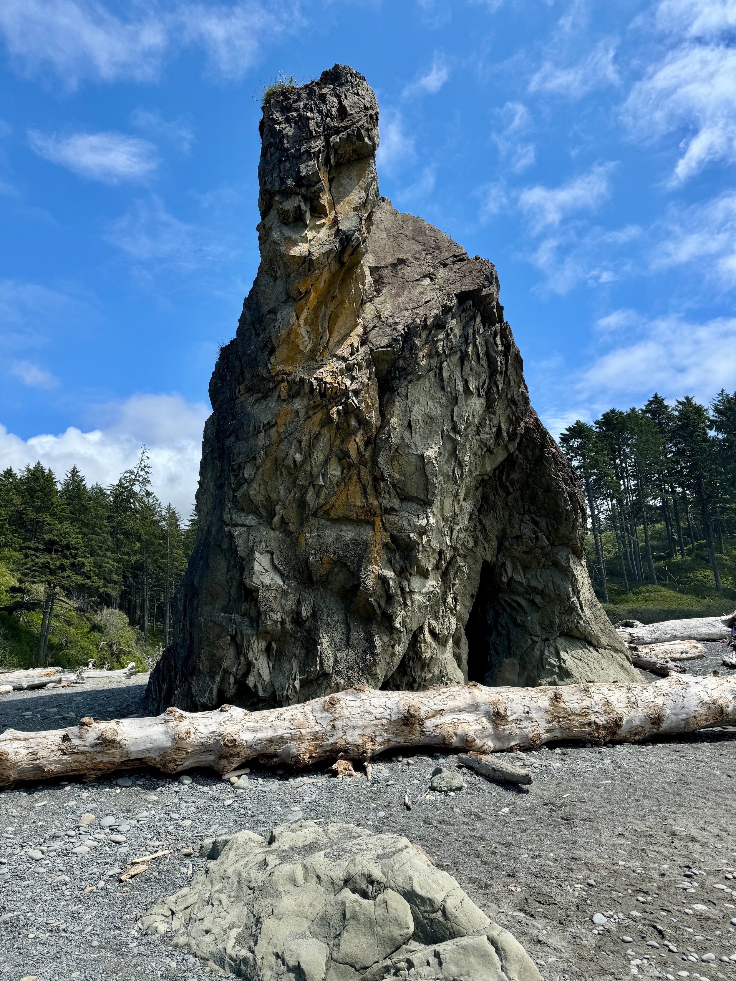 Sea Stack at low tide - Ruby Beach - Olympic National Park - Washington Coast