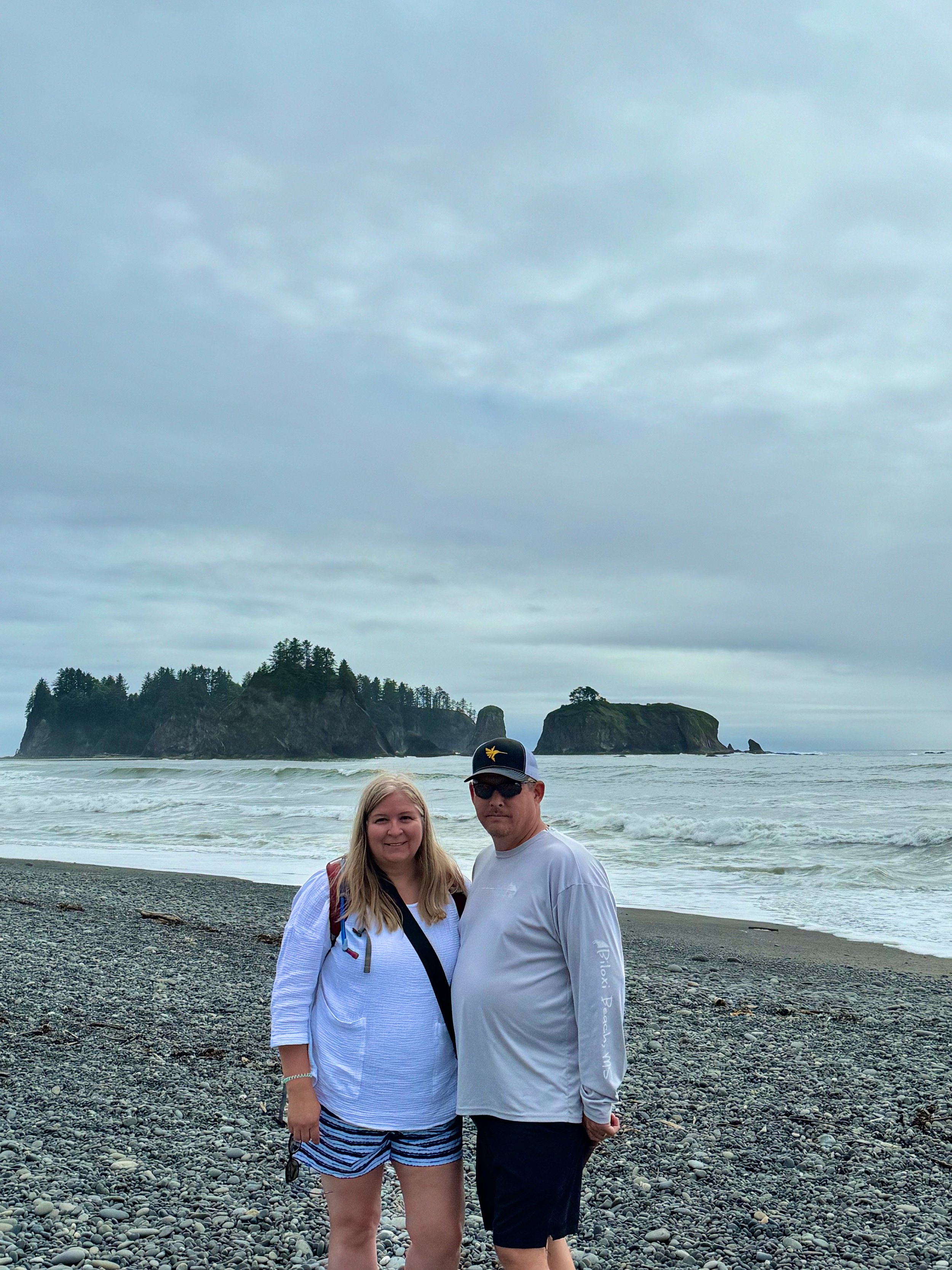 Couples Pic with the Sea Stacks - Rialto Beach - Olympic National Park - Washington State